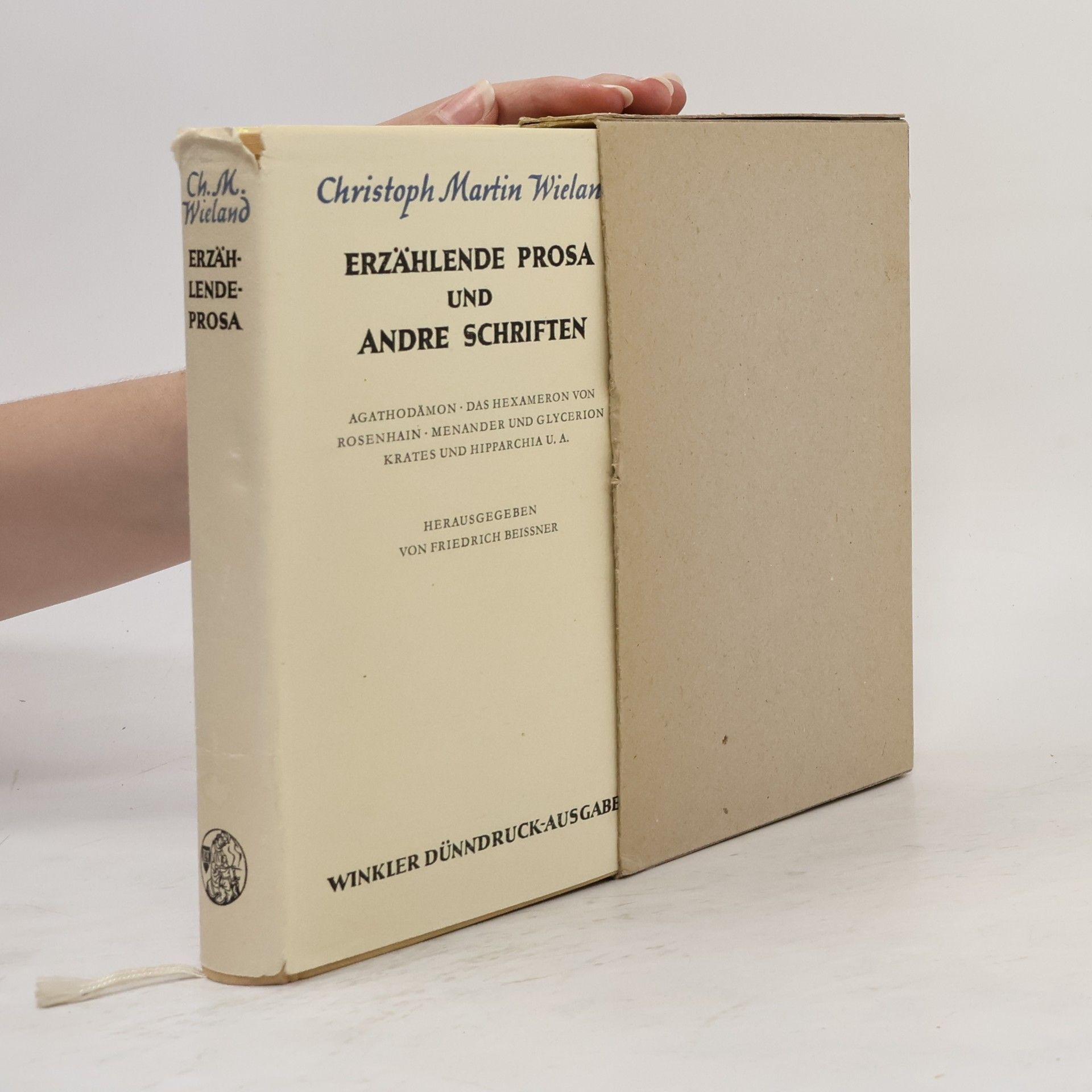 Friedrich Beißner Erzählende Prosa und andere Schriften - Winkler Dünndruck-Ausgabe
