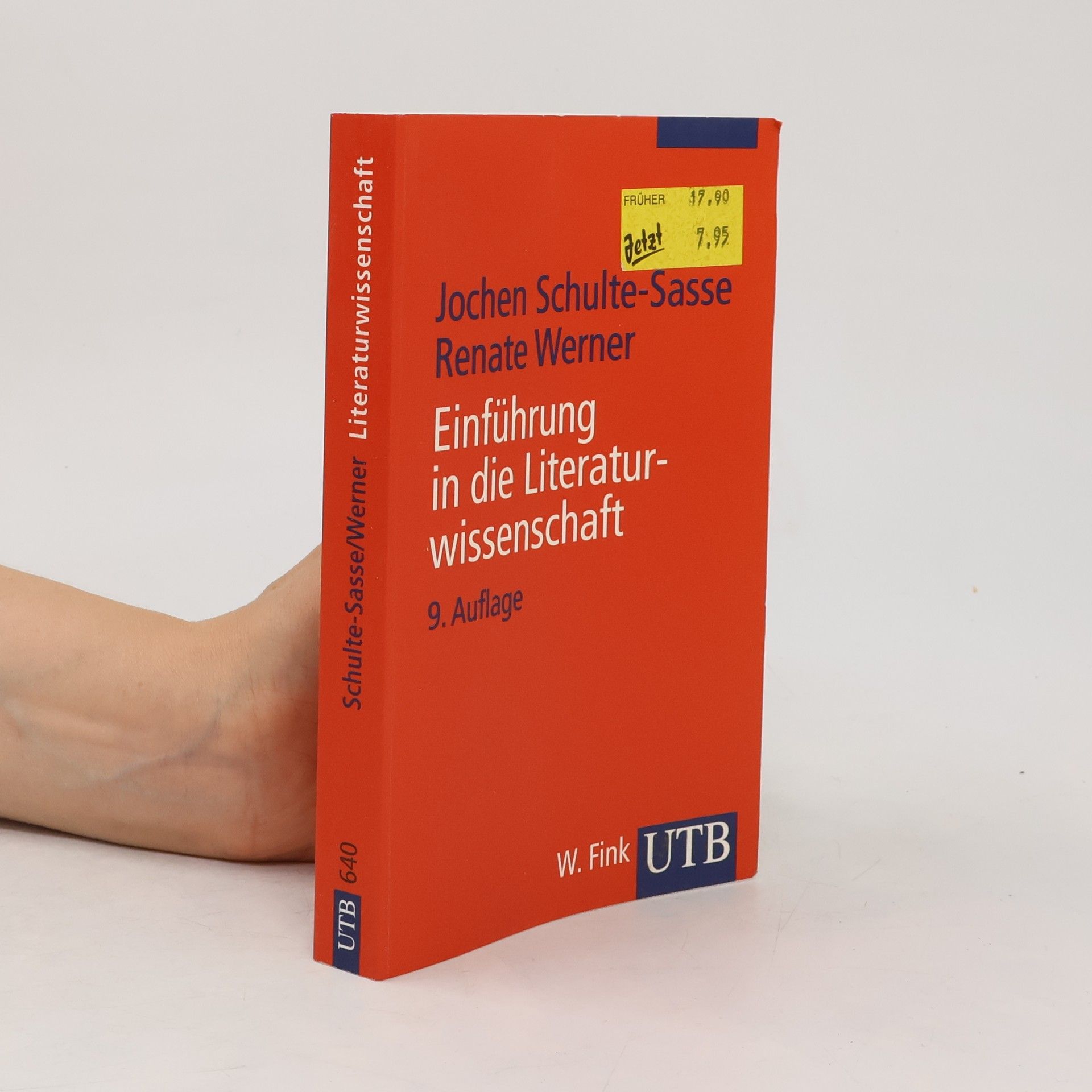 Jochen Schulte-Sasse Einführung in die Literaturwissenschaft