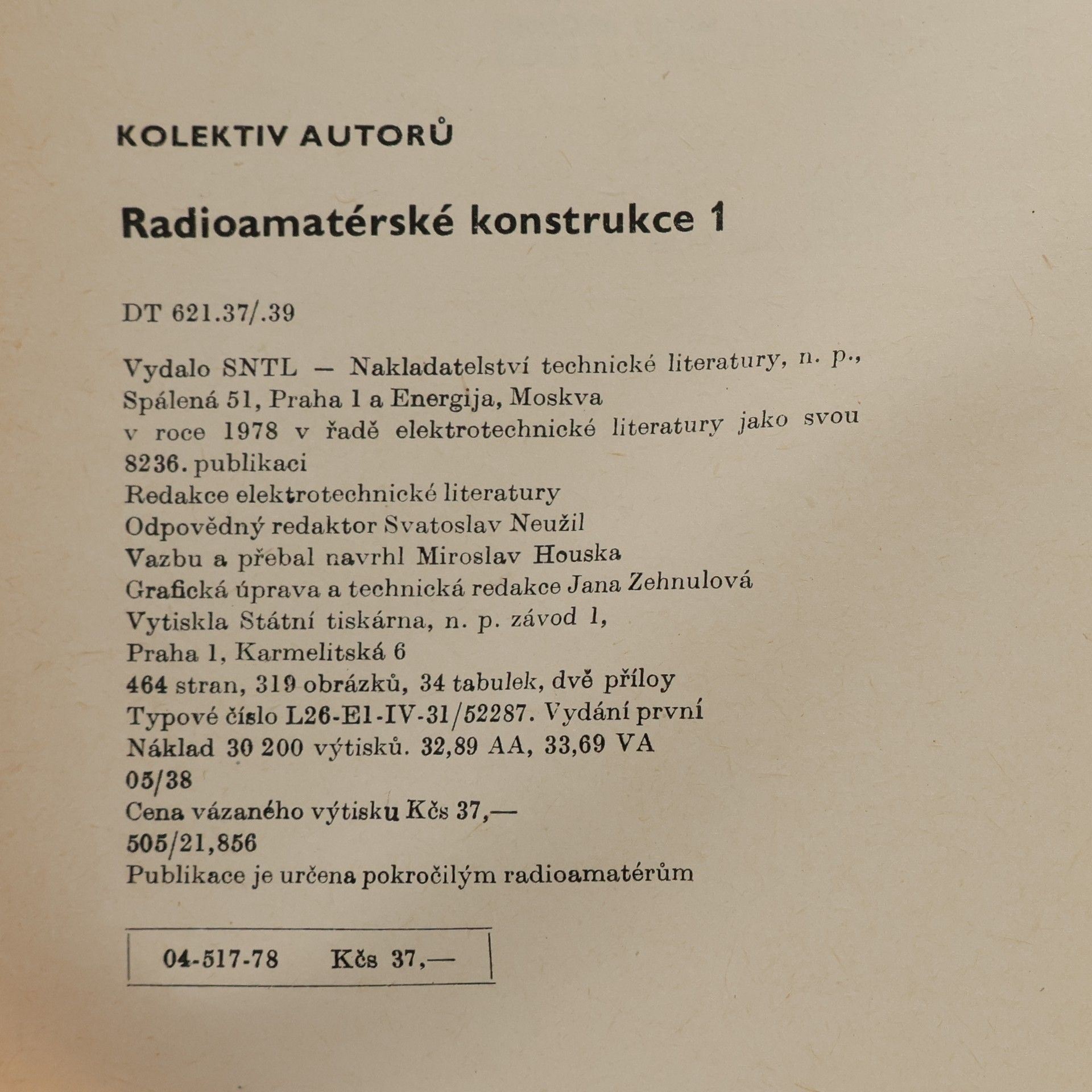 Autorenkollektiv Radioamatérské konstrukce 1