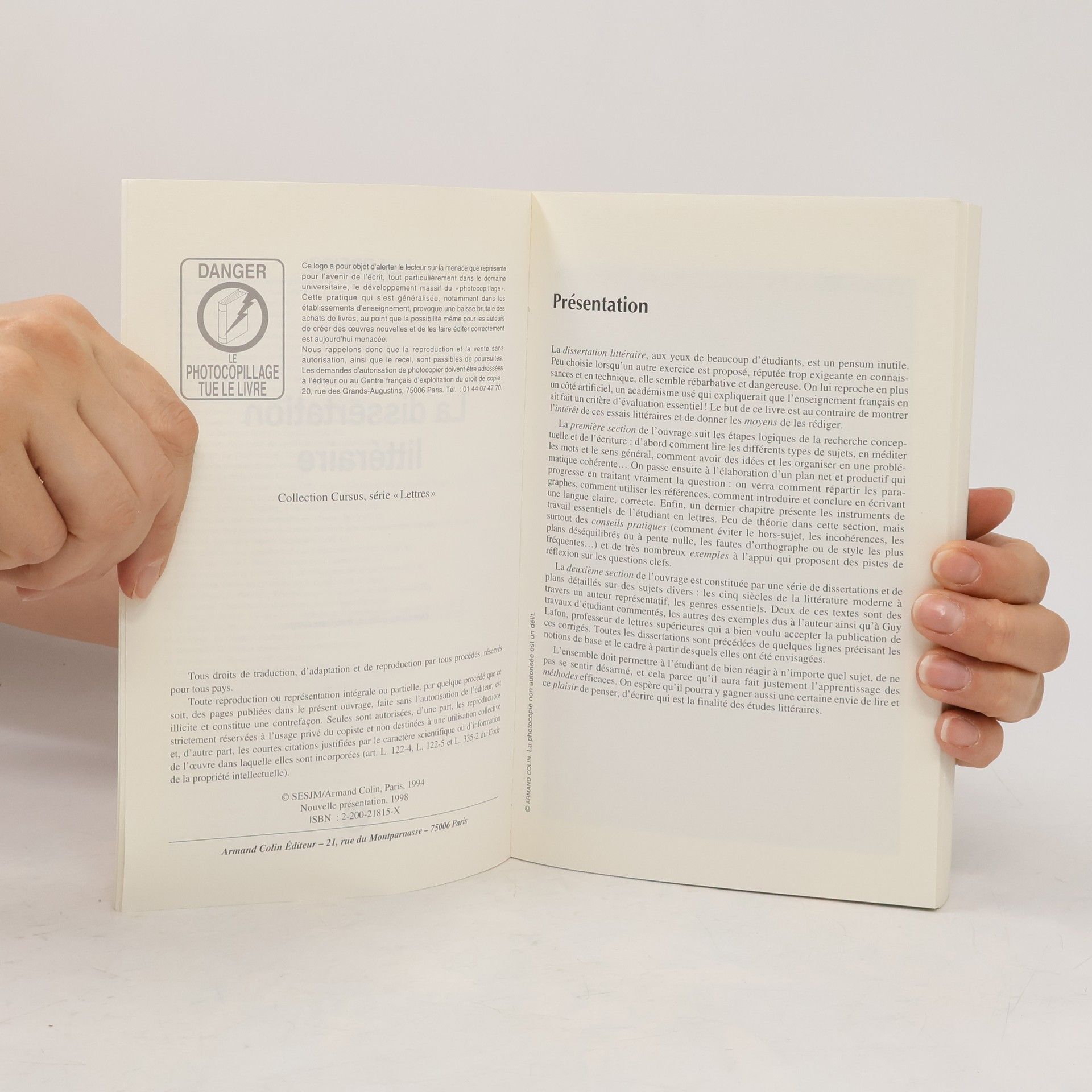 Axel Preiss La dissertation littéraire. 2eme édition