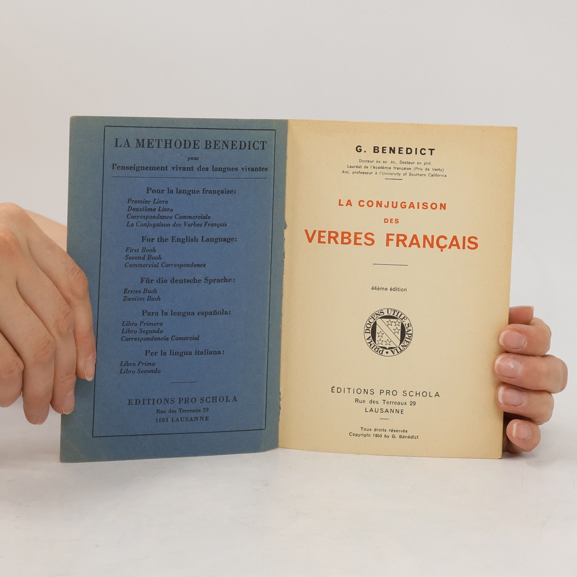 G. Benedict La conjugaison des verbes français