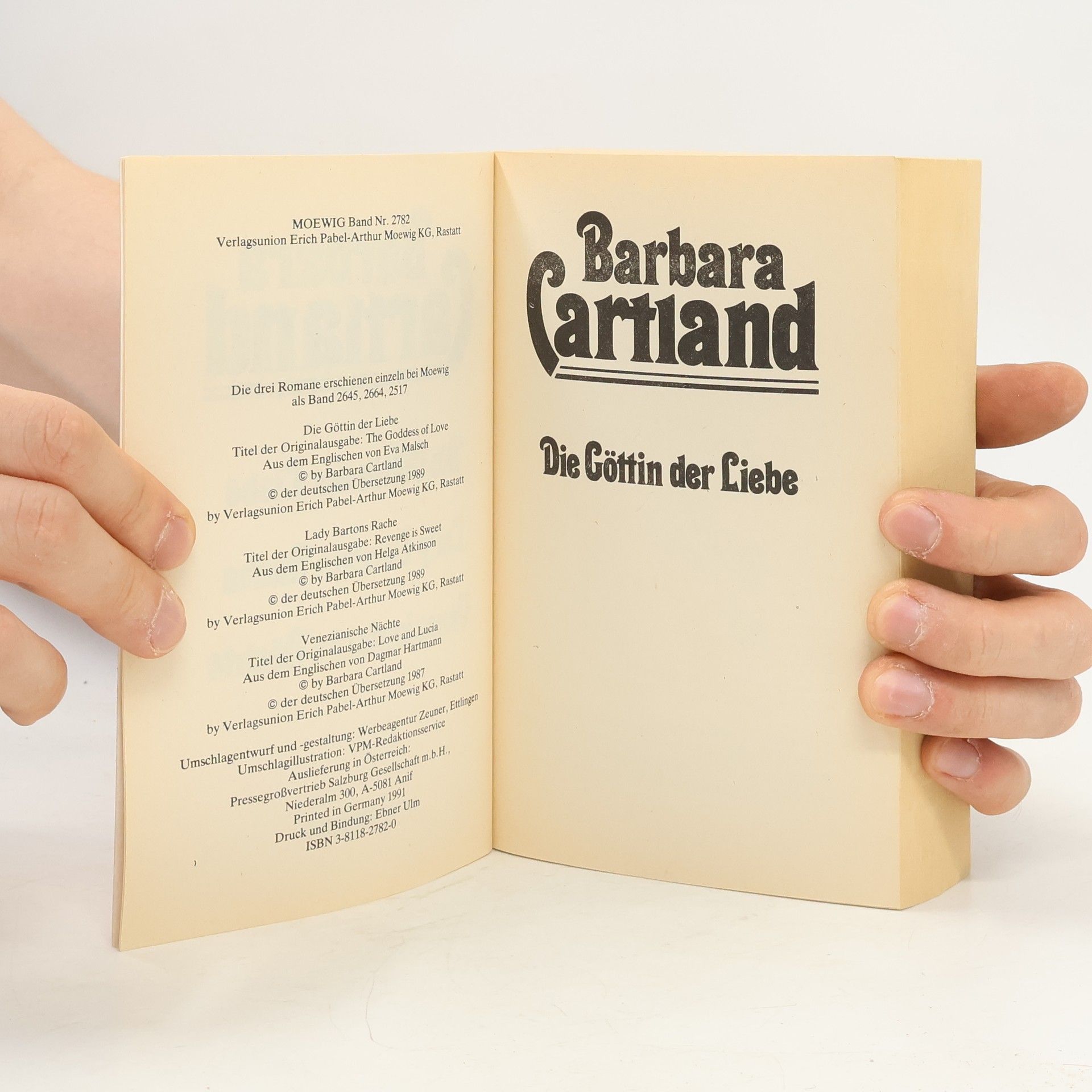 Barbara Cartland Die Göttin der Liebe / Lady Bartons Rache / Venezianische Nächte. Drei Romane.
