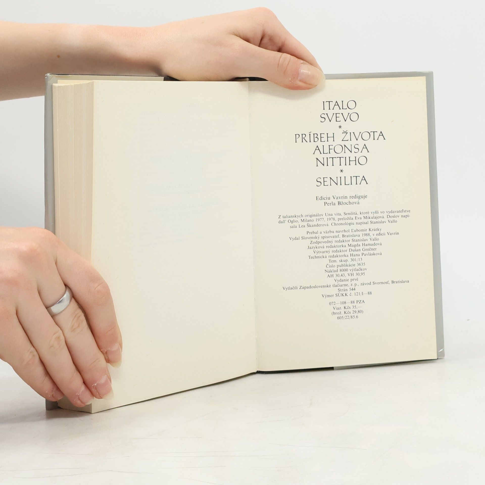 Italo Svevo Príbeh života Alfonsa Nittiho. Senilita