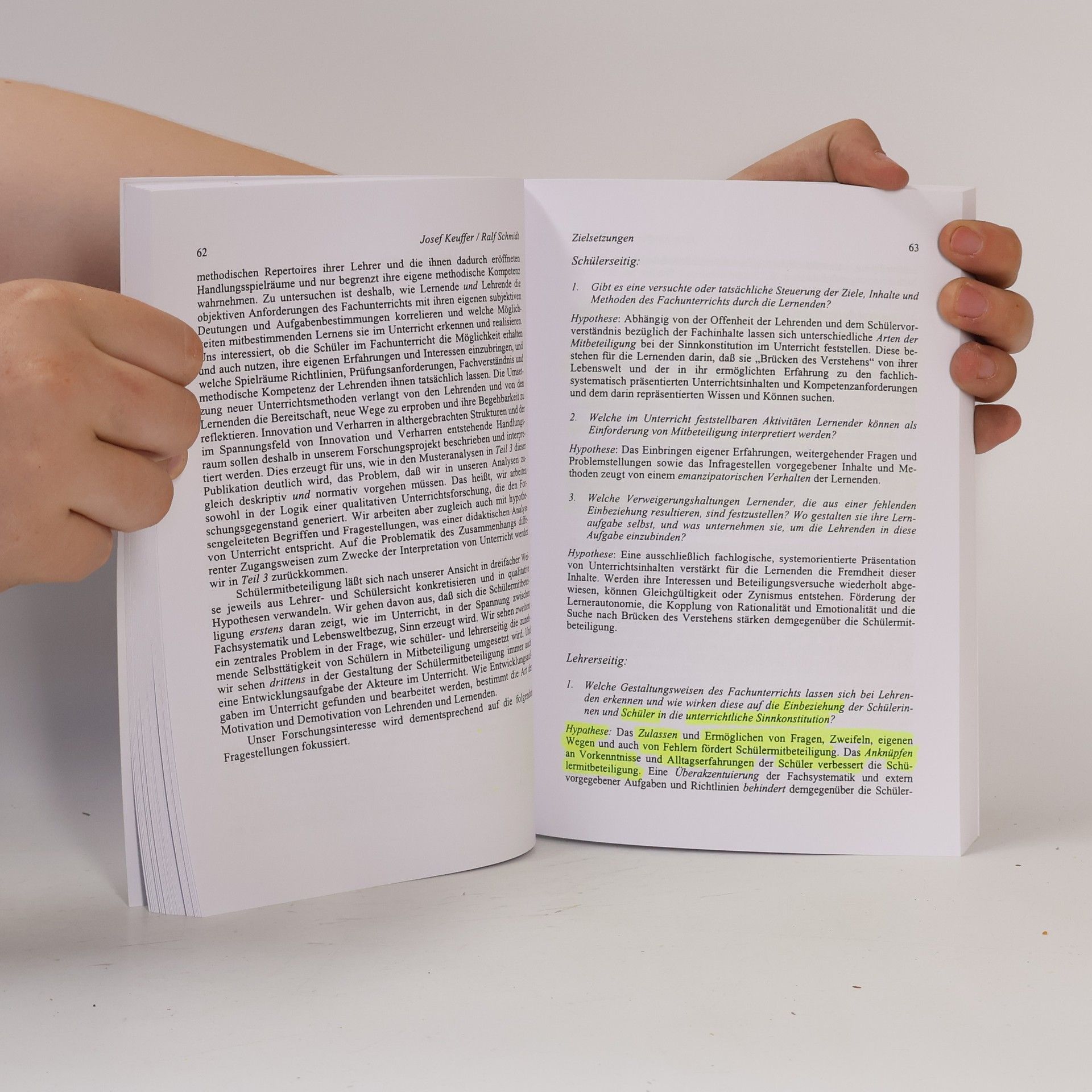 Meinert A. Meyer Schule und Gesellschaft - 22: Schülermitbeteiligung im Fachunterricht