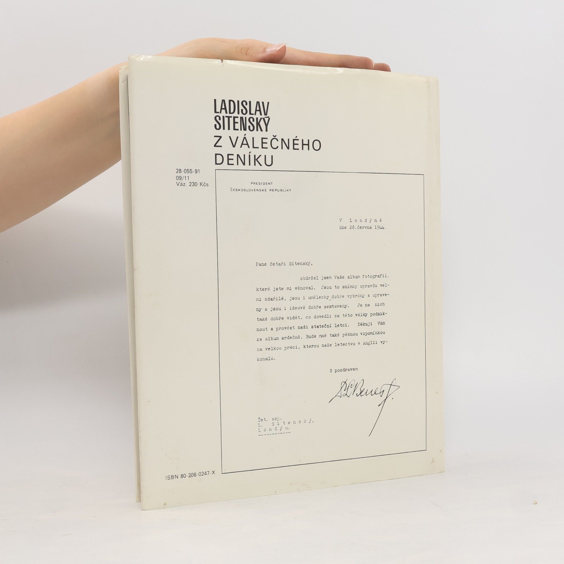 Ladislav Sitenský Z válečného deníku