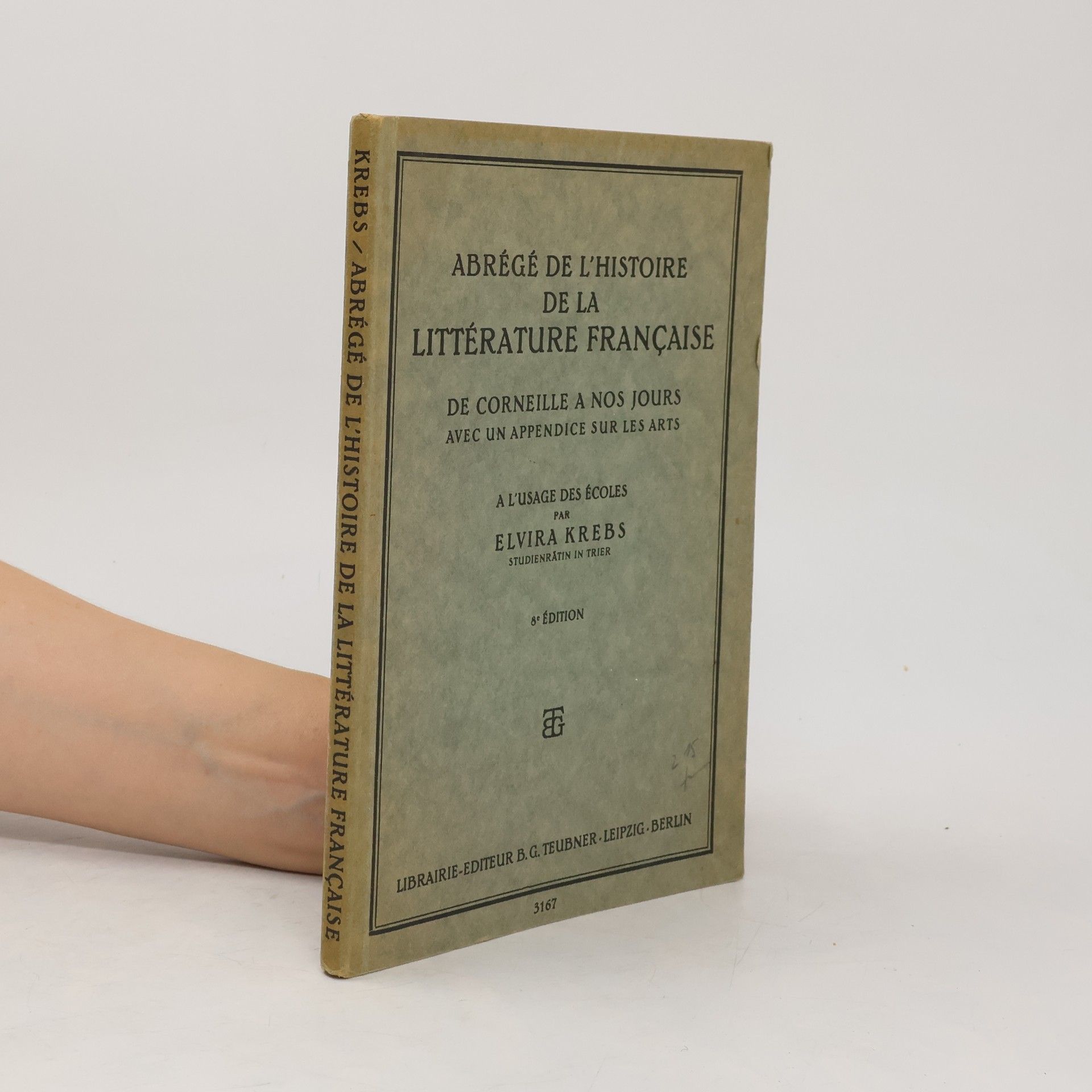 Elvira Krebs Abrégé de l'histoire de la littérature française