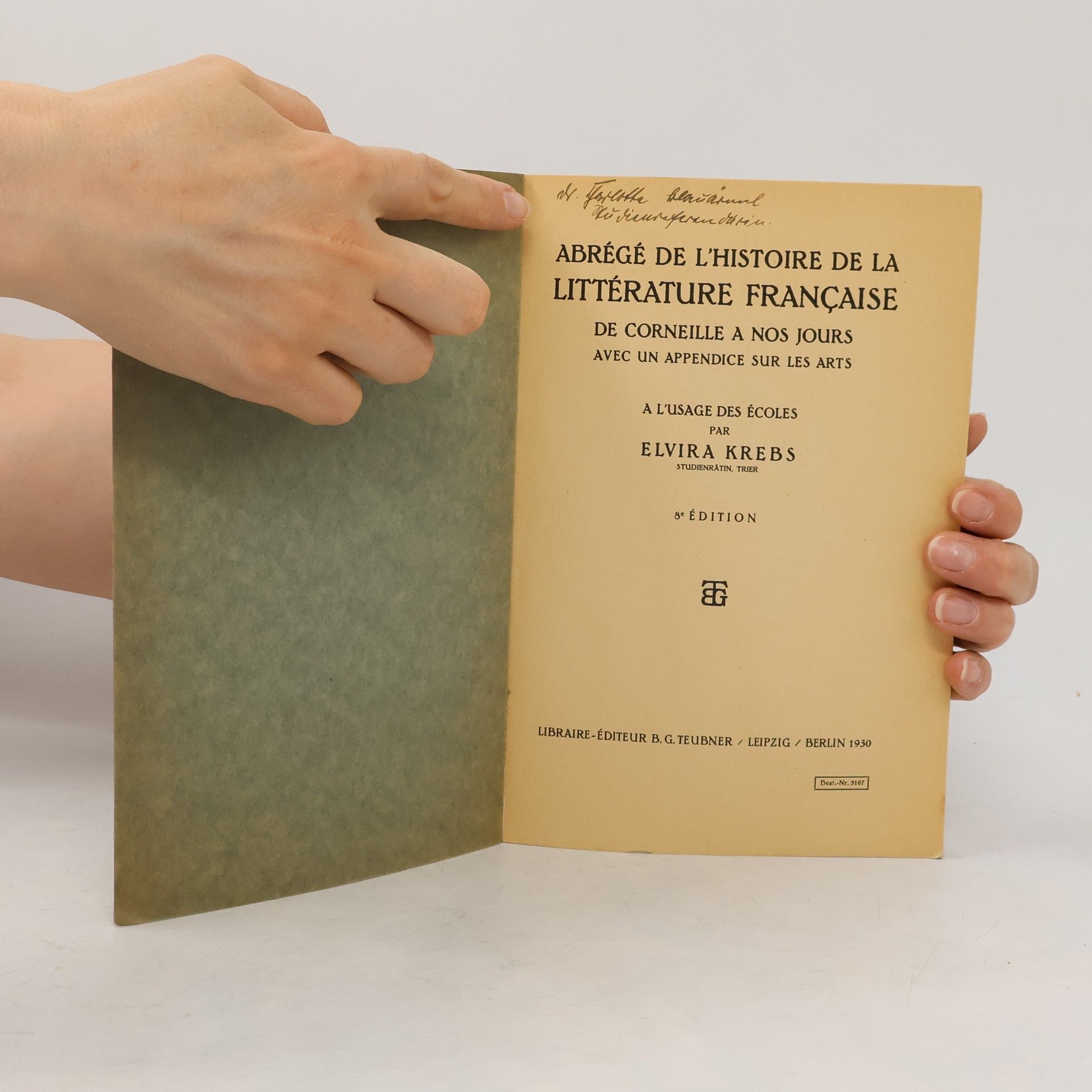 Elvira Krebs Abrégé de l'histoire de la littérature française