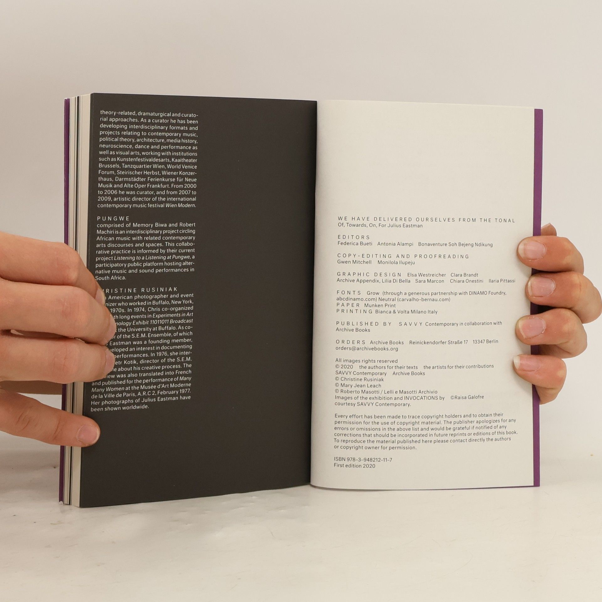 Antonia Alampi We Have Delivered Ourselves from the Tonal — Of, Towards, On, For Julius Eastman