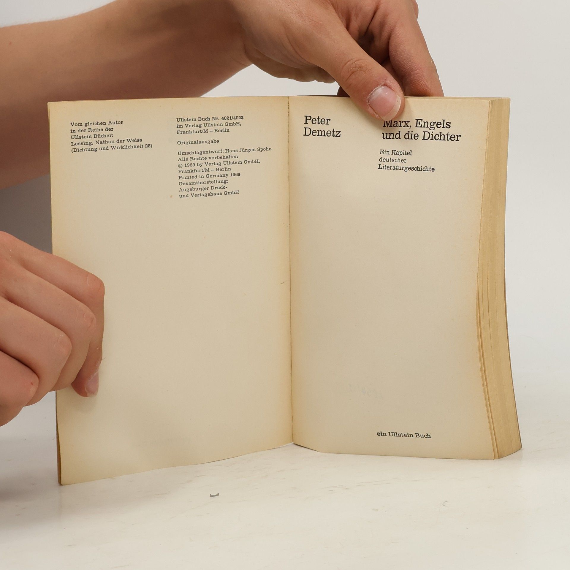 Peter Demetz Marx, Engels und die Dichter. Ein Kapitel deutscher Literaturgeschichte