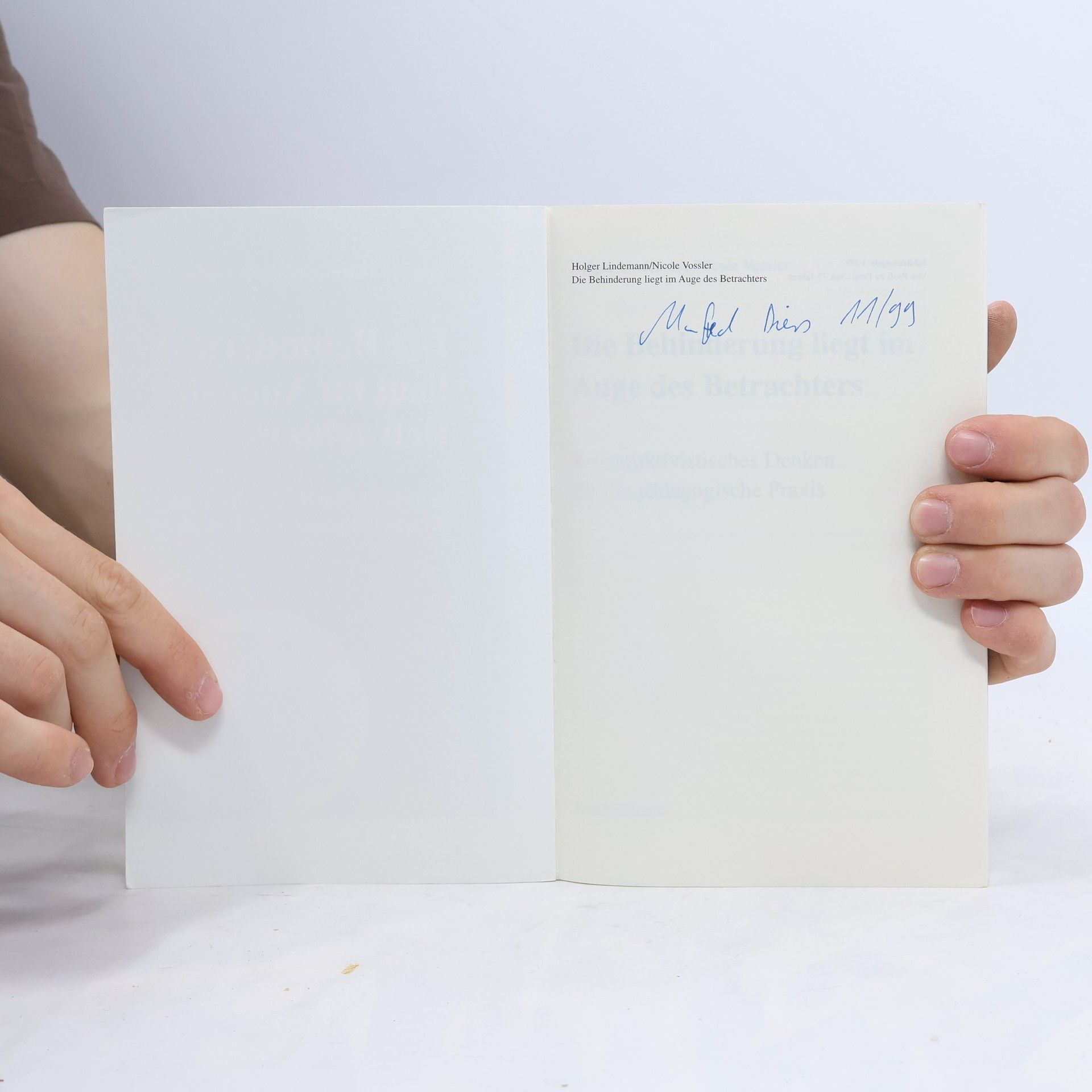 Holger Lindemann Pädagogik: Theorie und Praxis: Die Behinderung liegt im Auge des Betrachters