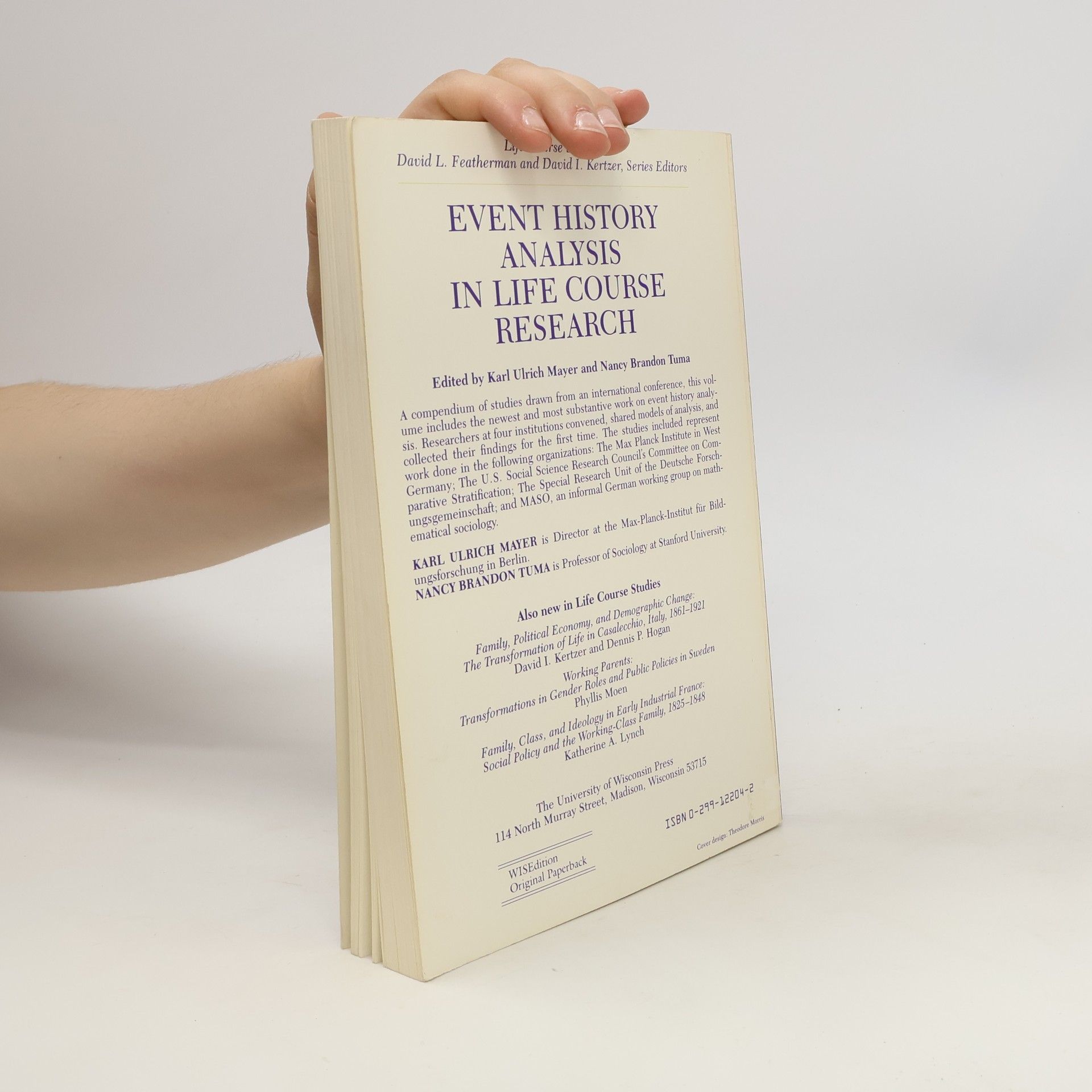 Karl Ulrich Mayer Event History Analysis in Life Course Research