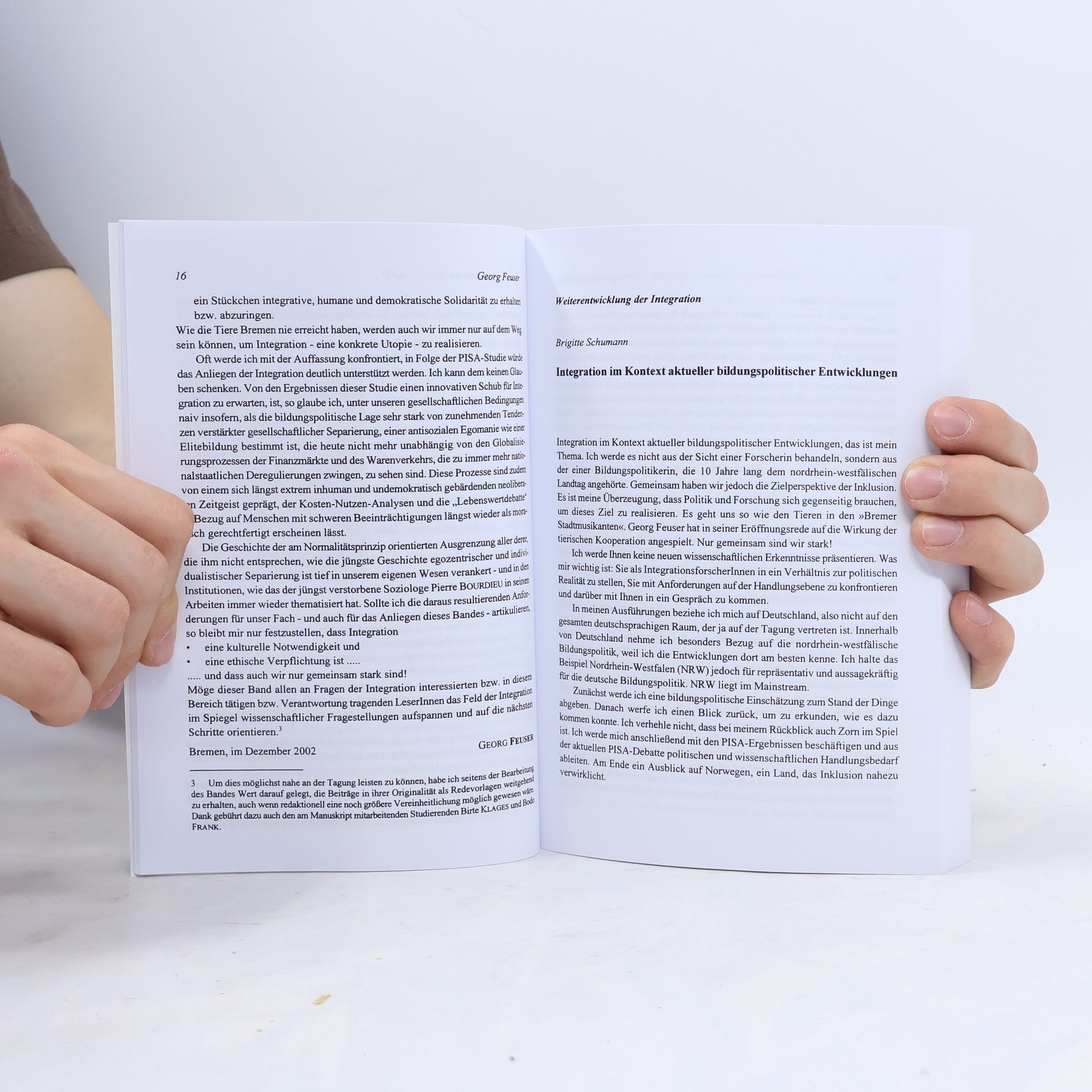 Georg Feuser Behindertenpädagogik und Integration - 1: Integration heute