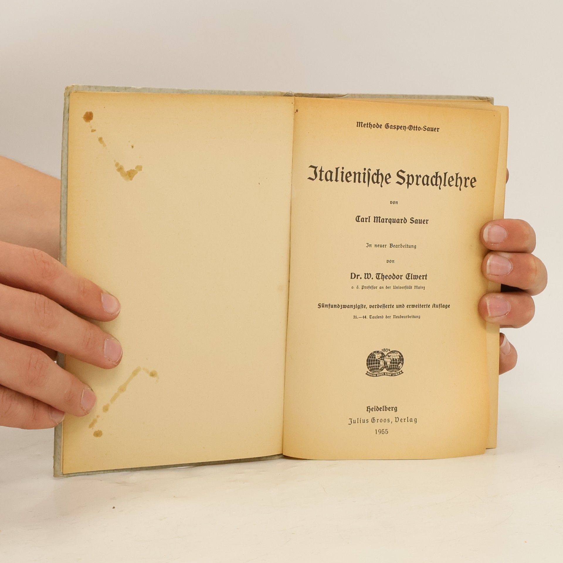 Karl Marquard Sauer Italienische Sprachlehre