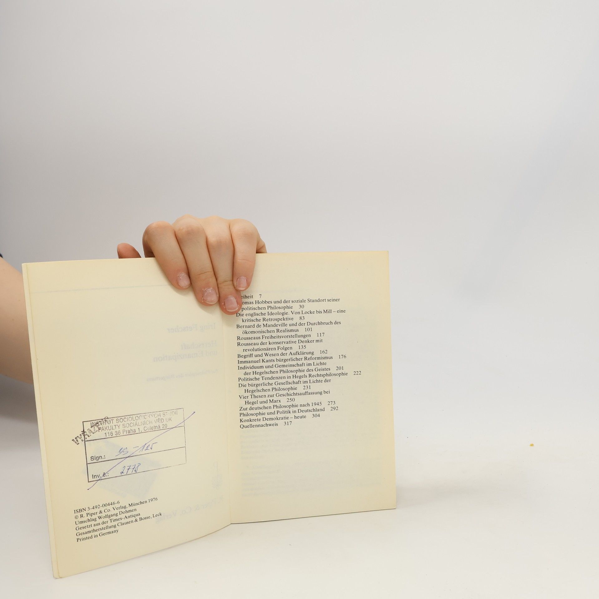 Iring Fescher Herrschaft und Emanzipation