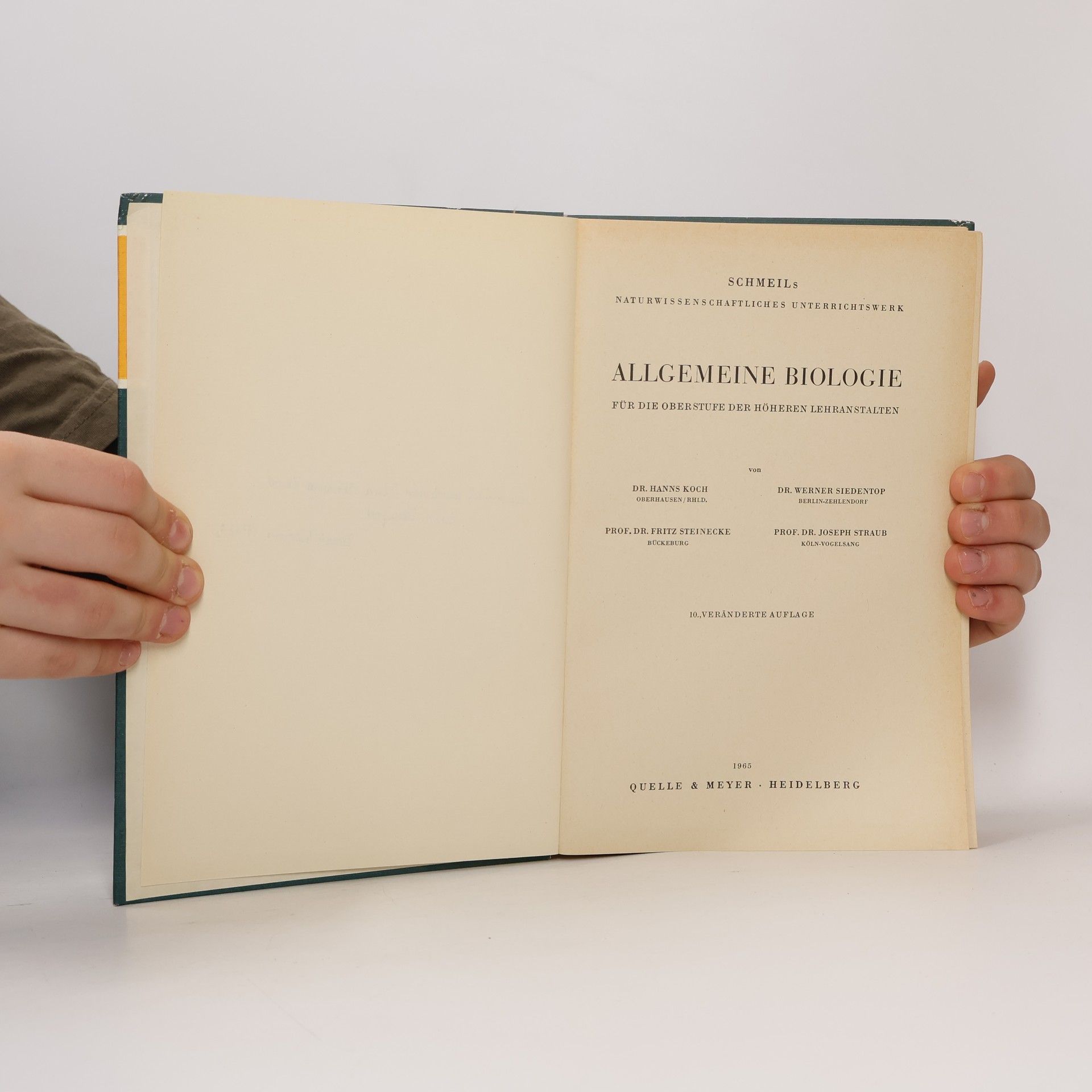 Otto Schmeil Allgemeinen Biologie