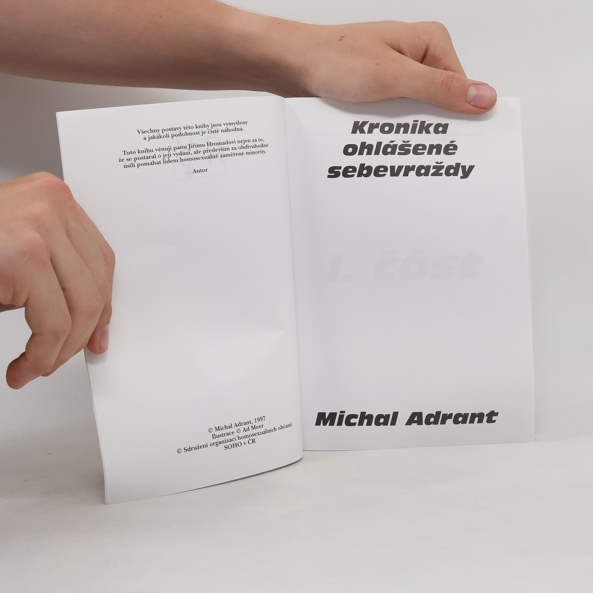 Michal Adrant Kronika ohlášené sebevraždy