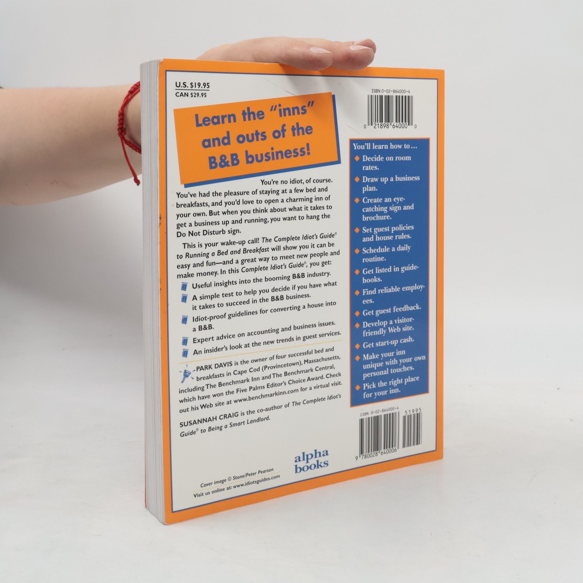 John Parke Davis The Complete Idiot's Guide to Running a Bed and Breakfast