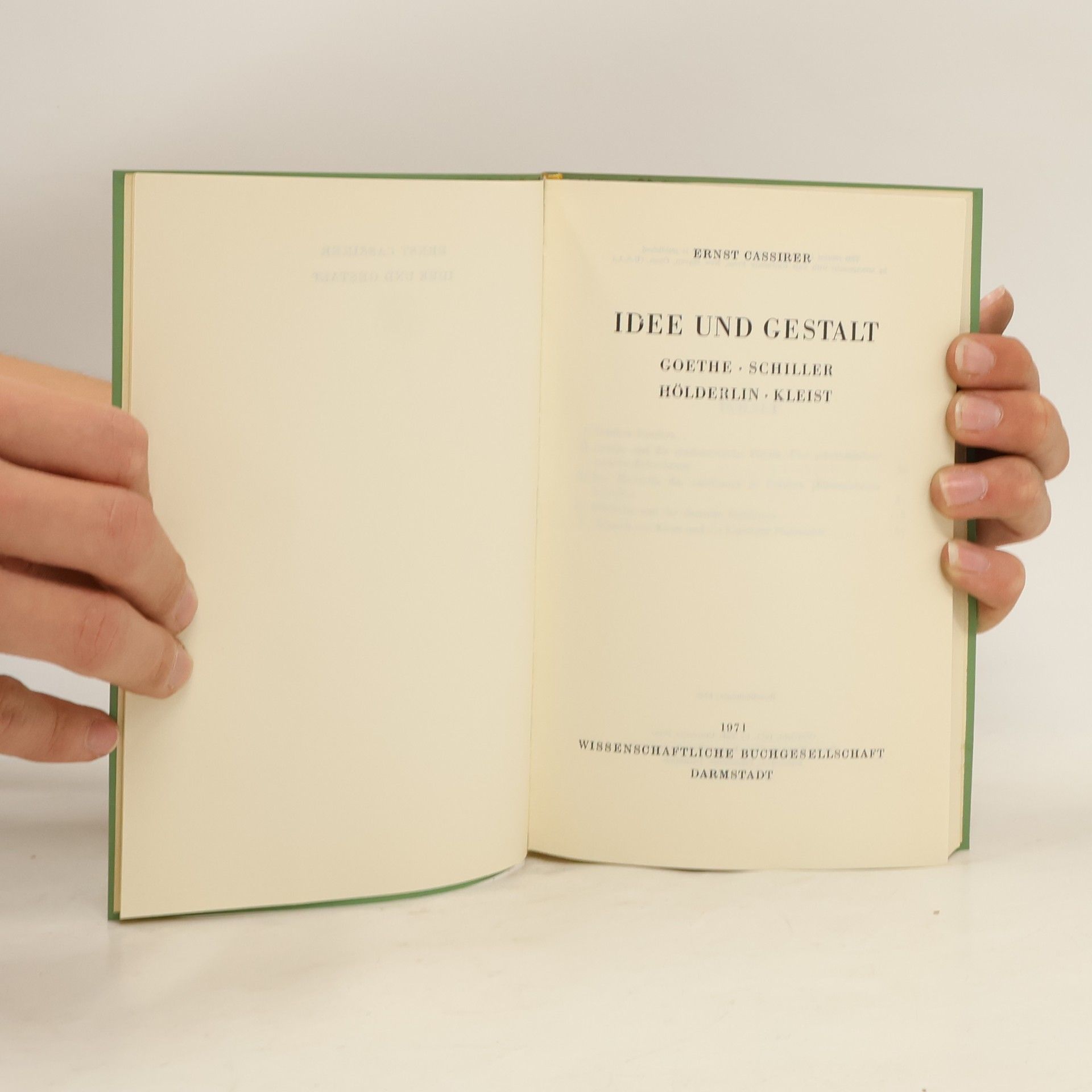 Ernst Cassirer Idee und Gestalt
