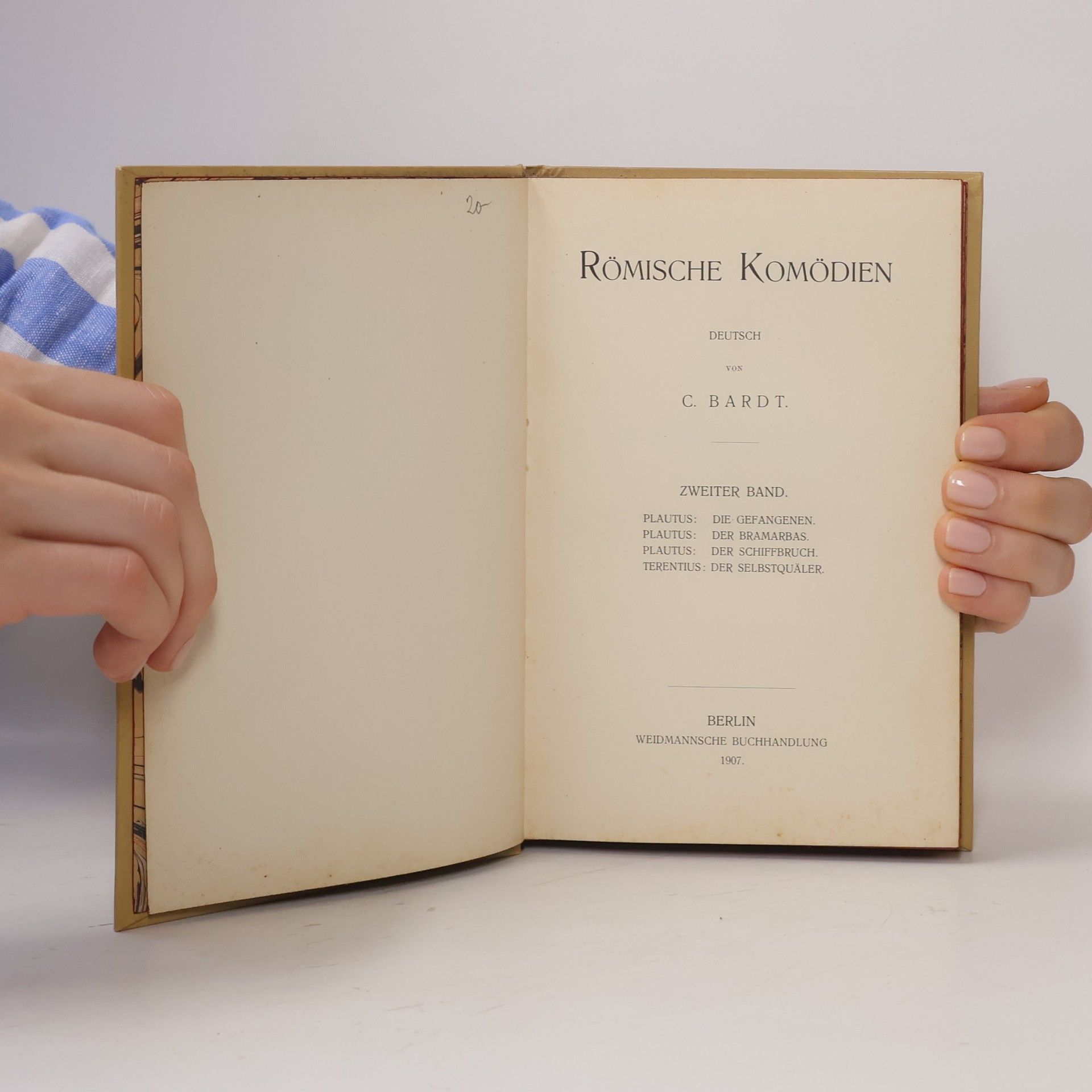 C. Bardt Römische Komödien. Band II