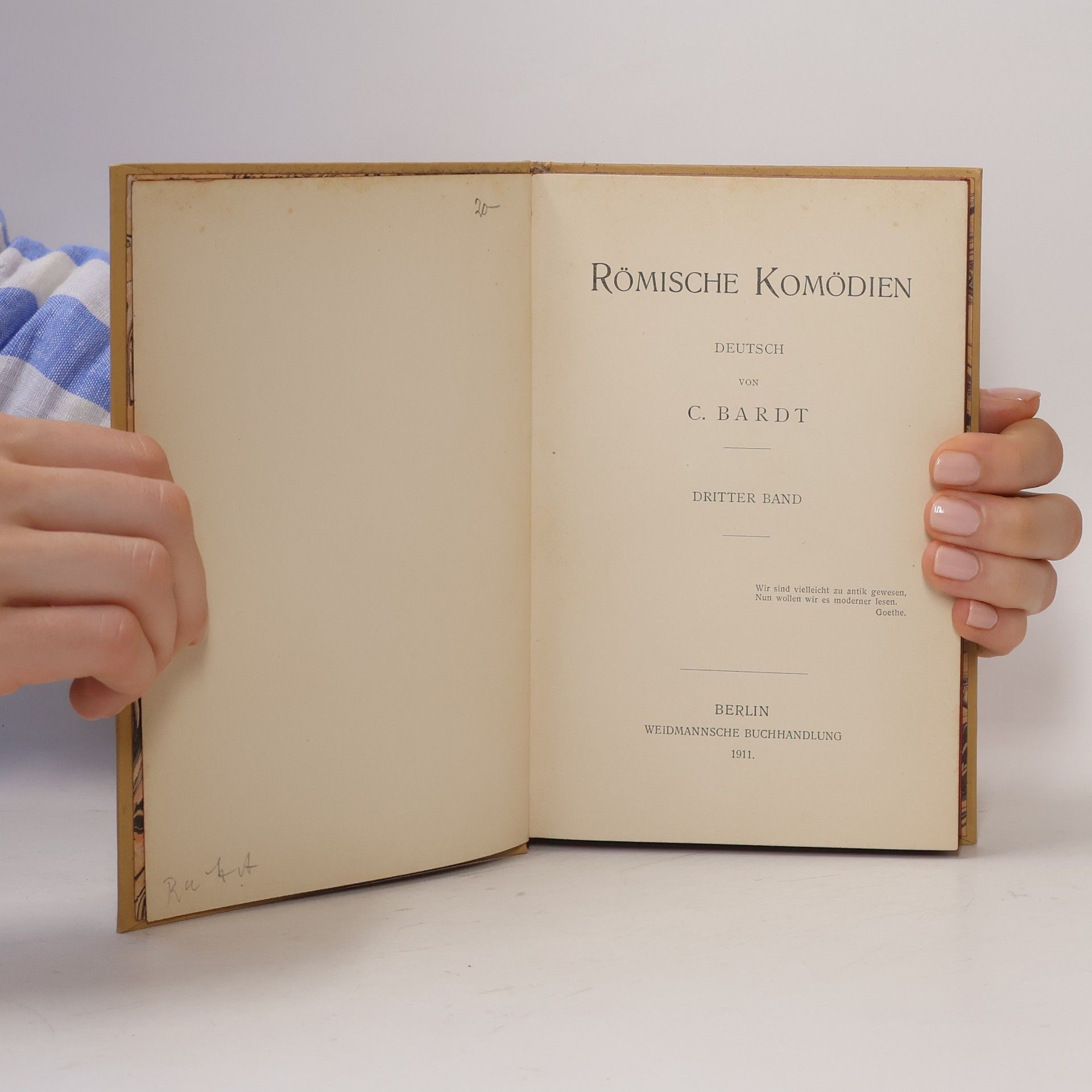 C. Bardt Römische Komödien