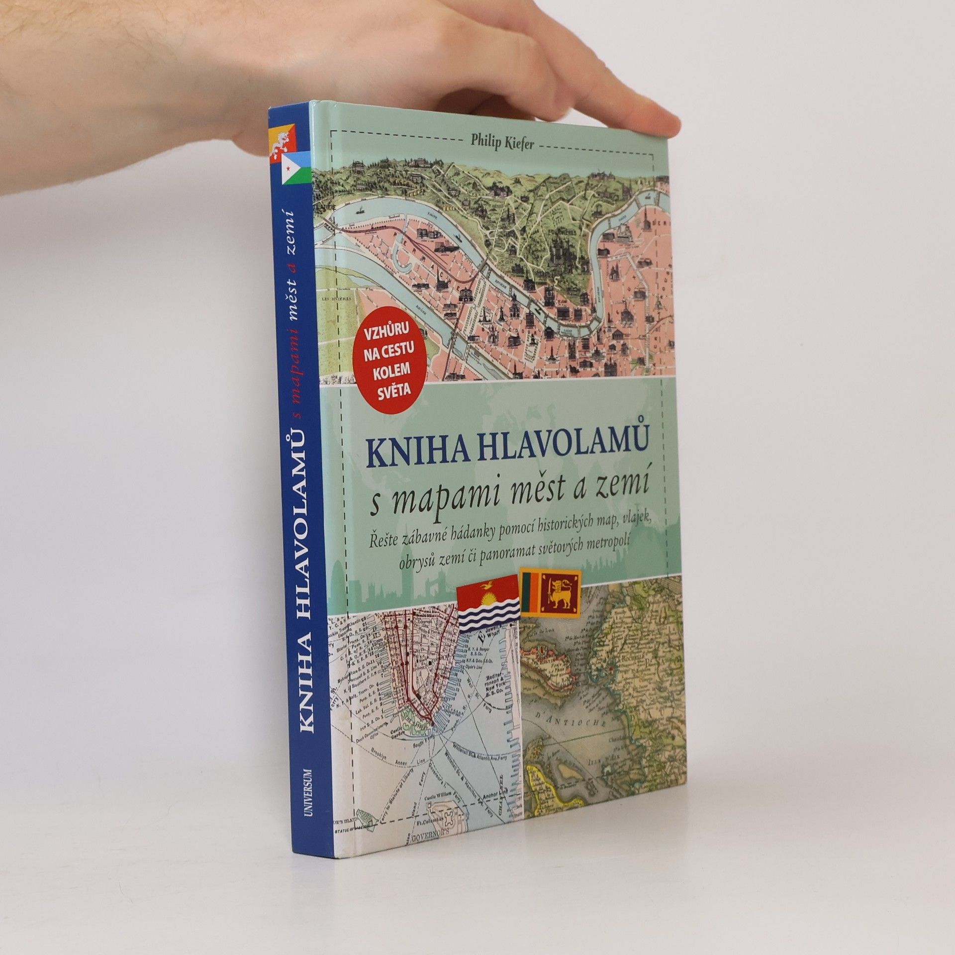 Philip Kiefer Kniha hlavolamů s mapami měst a zemí