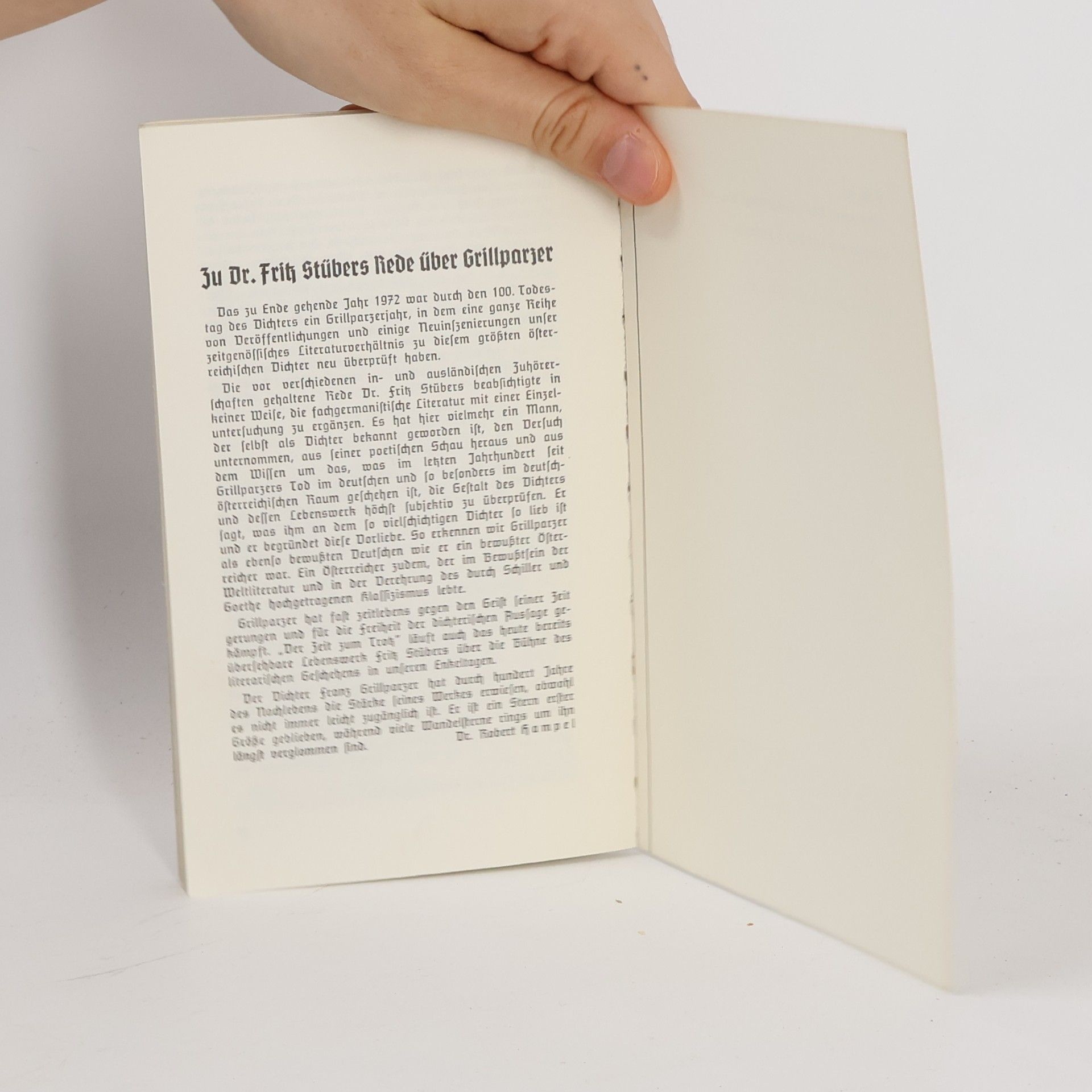 Fritz Stüber Eckartschriften Heft 44. Der deutsche Dichter Franz Grillparzer