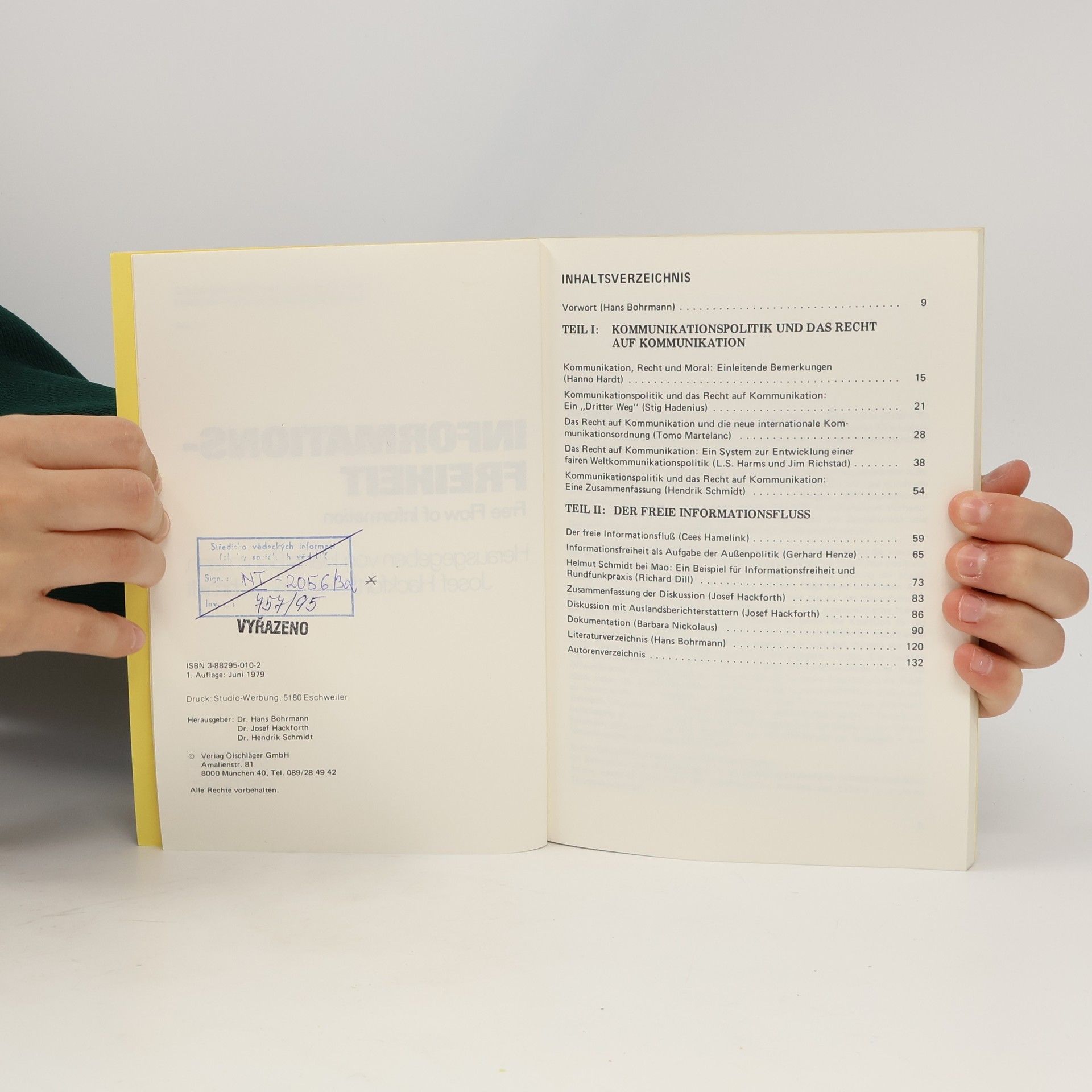 Hans Bohrmann Schriftenreihe der Deutschen Gesellschaft für Publizistik- und Kommunikationswissenschaft - 3: Informationsfreiheit