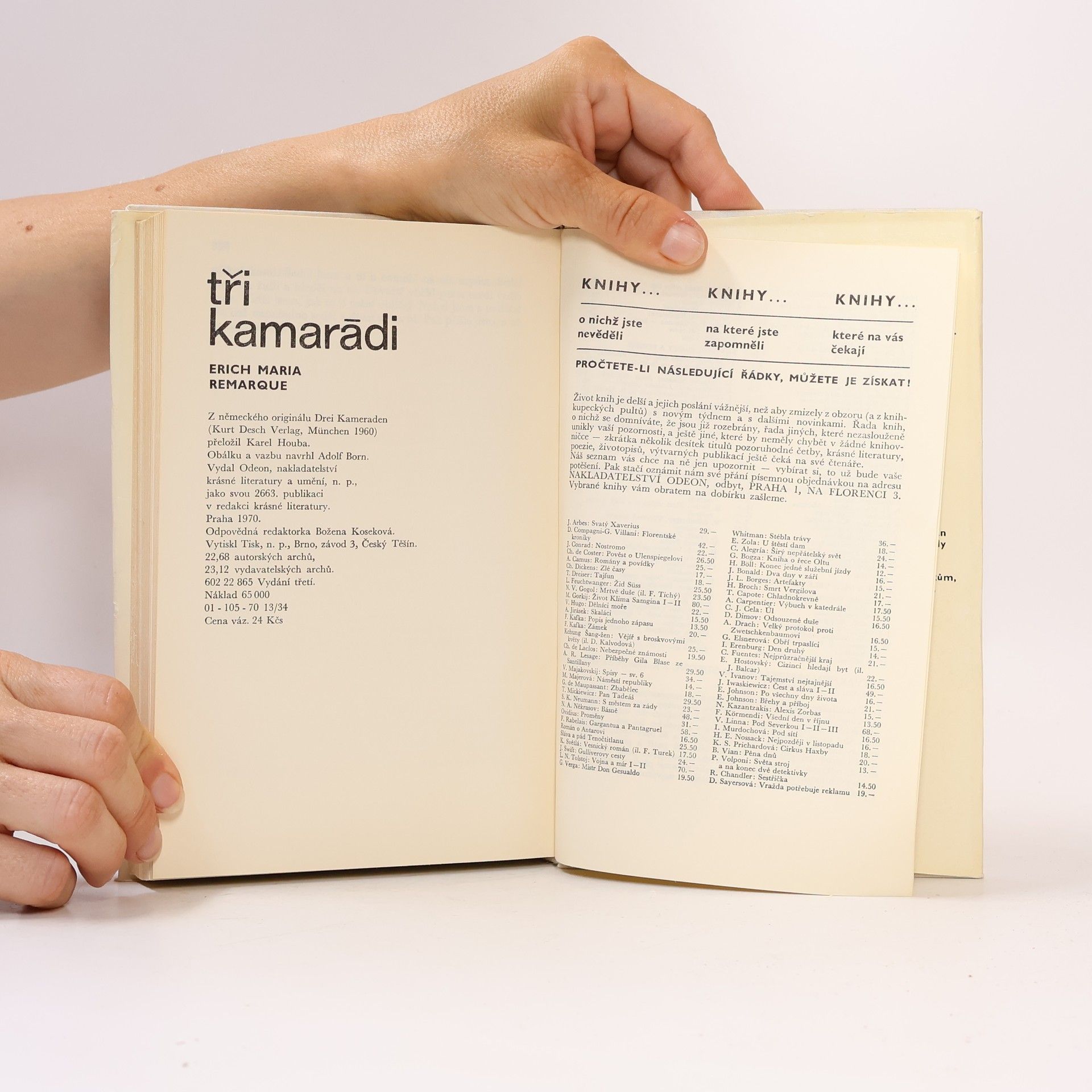 Erich Maria Remarque Tři kamarádi