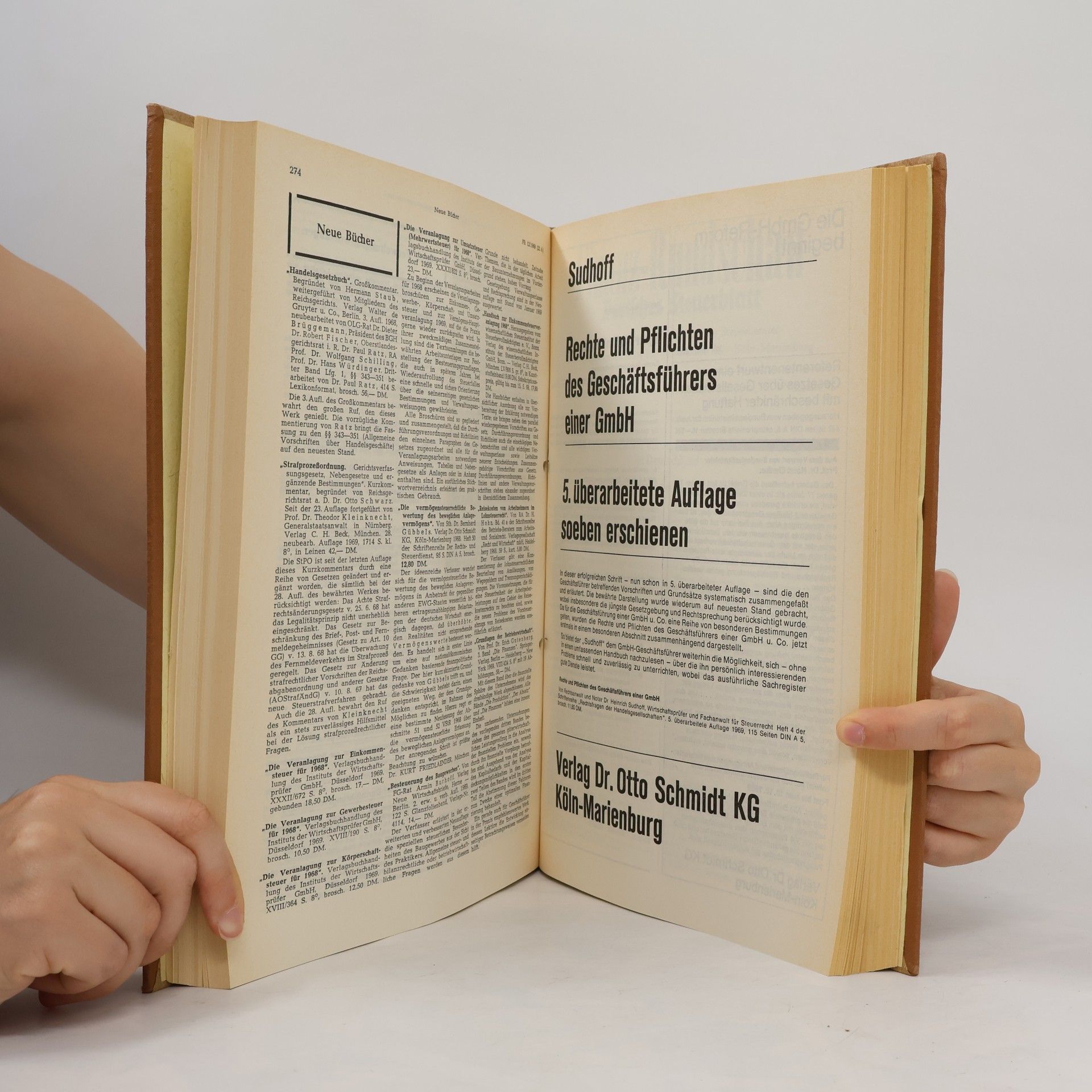 Autorenkollektiv Finanz-Rundschau Deutsches Steuerblatt. 24. (51.) Jahrgang 1969