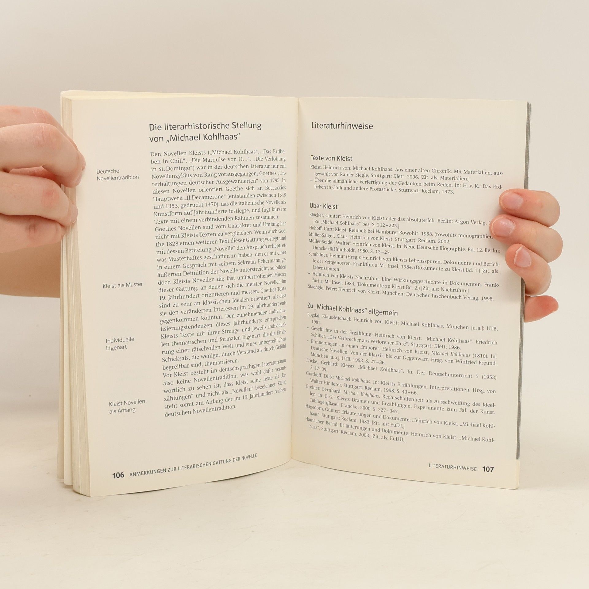 Thomas Gräff Lektürehilfen Heinrich von Kleist, "Michael Kohlhaas"