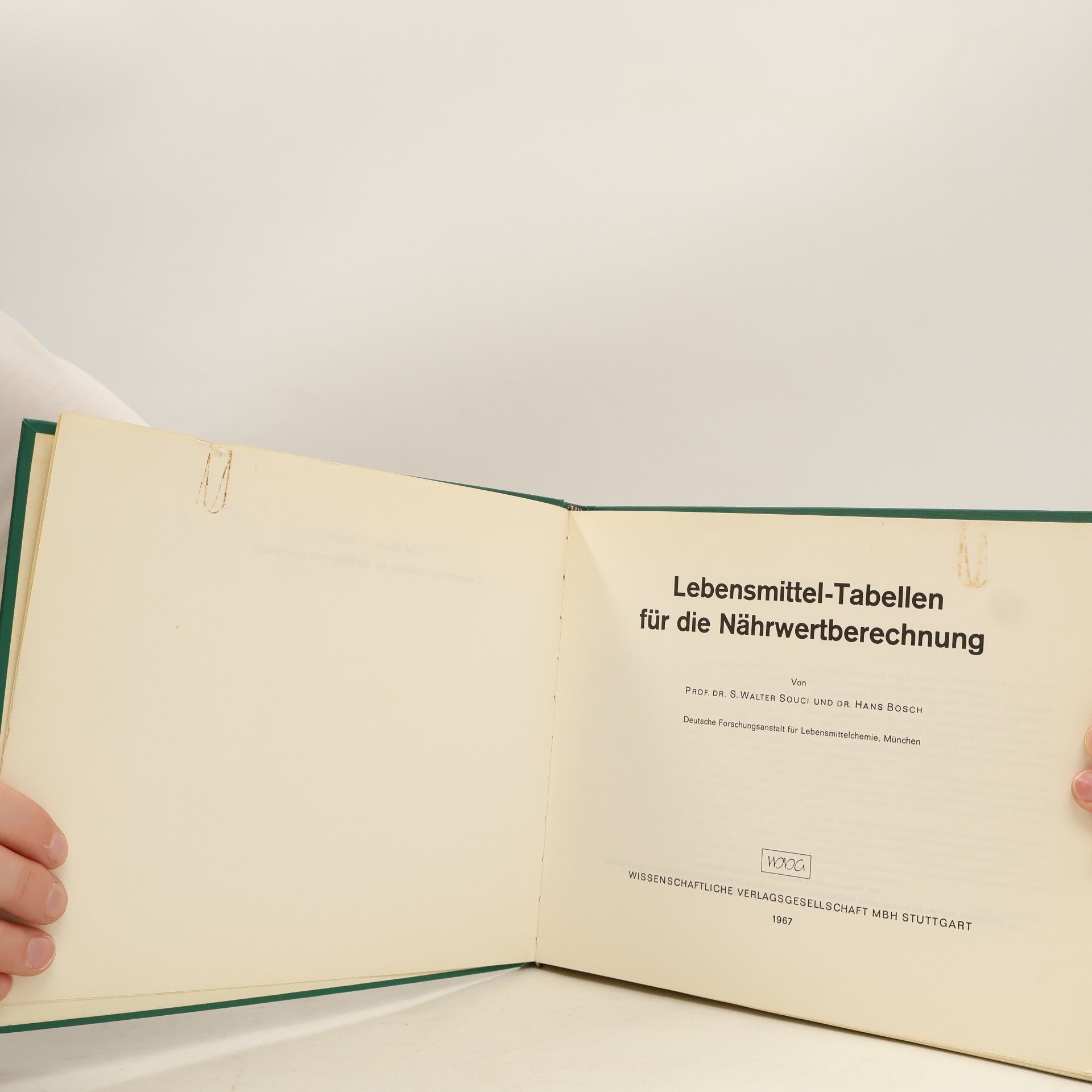 S.W. Souci Lebensmittel-Tabellen für die Nährwertberechnung