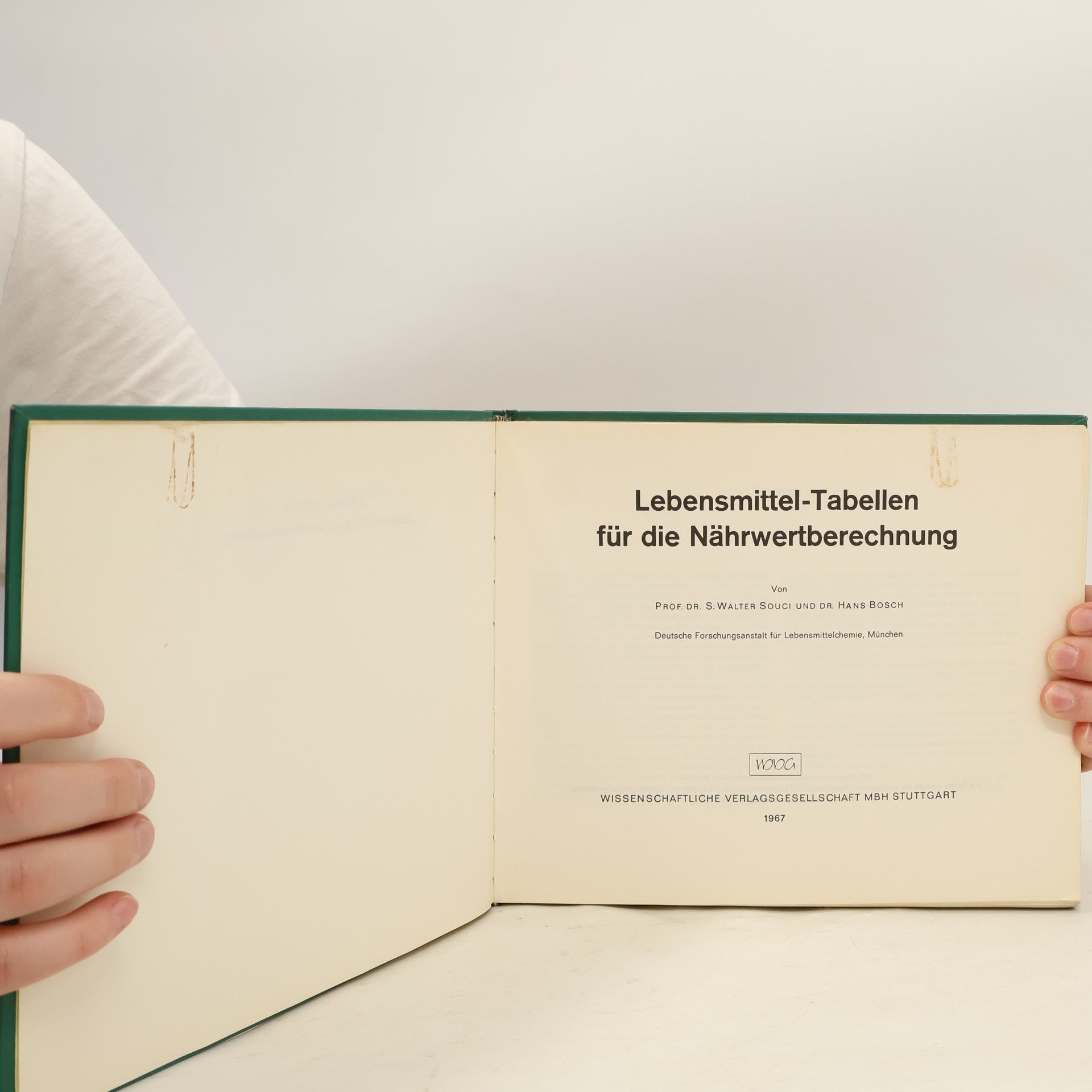 S.W. Souci Lebensmittel-Tabellen für die Nährwertberechnung