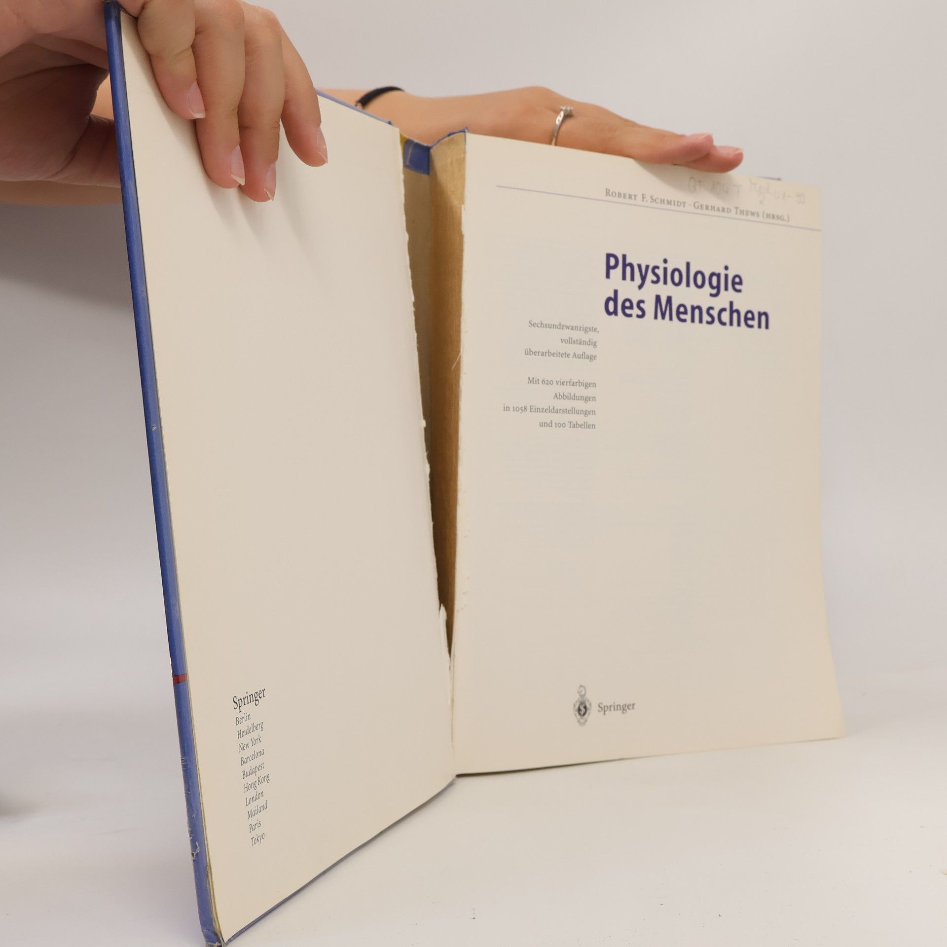 Robert Franz Schmidt Physiologie des Menschen