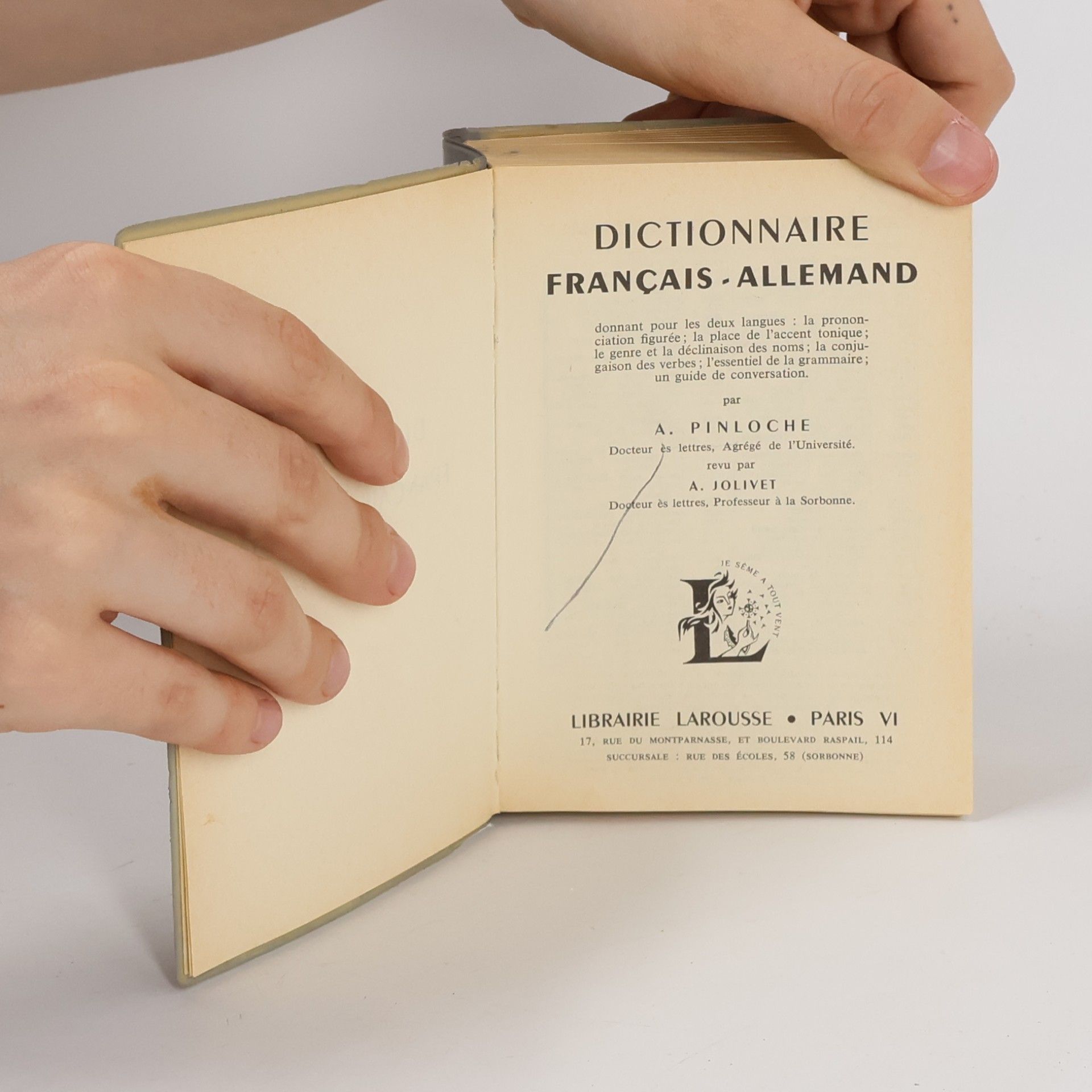 A. Pinloche Dictionnaire français-allemand, deutsch-französisch