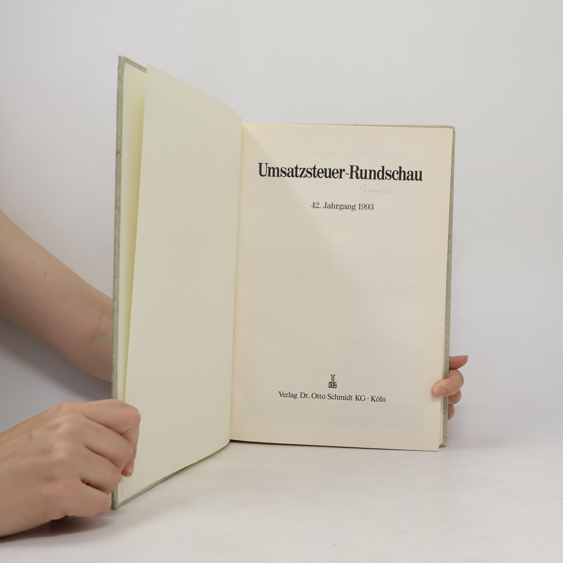 Autorenkollektiv Umsatzsteuer-Rundschau 42. Jahrgang 1993