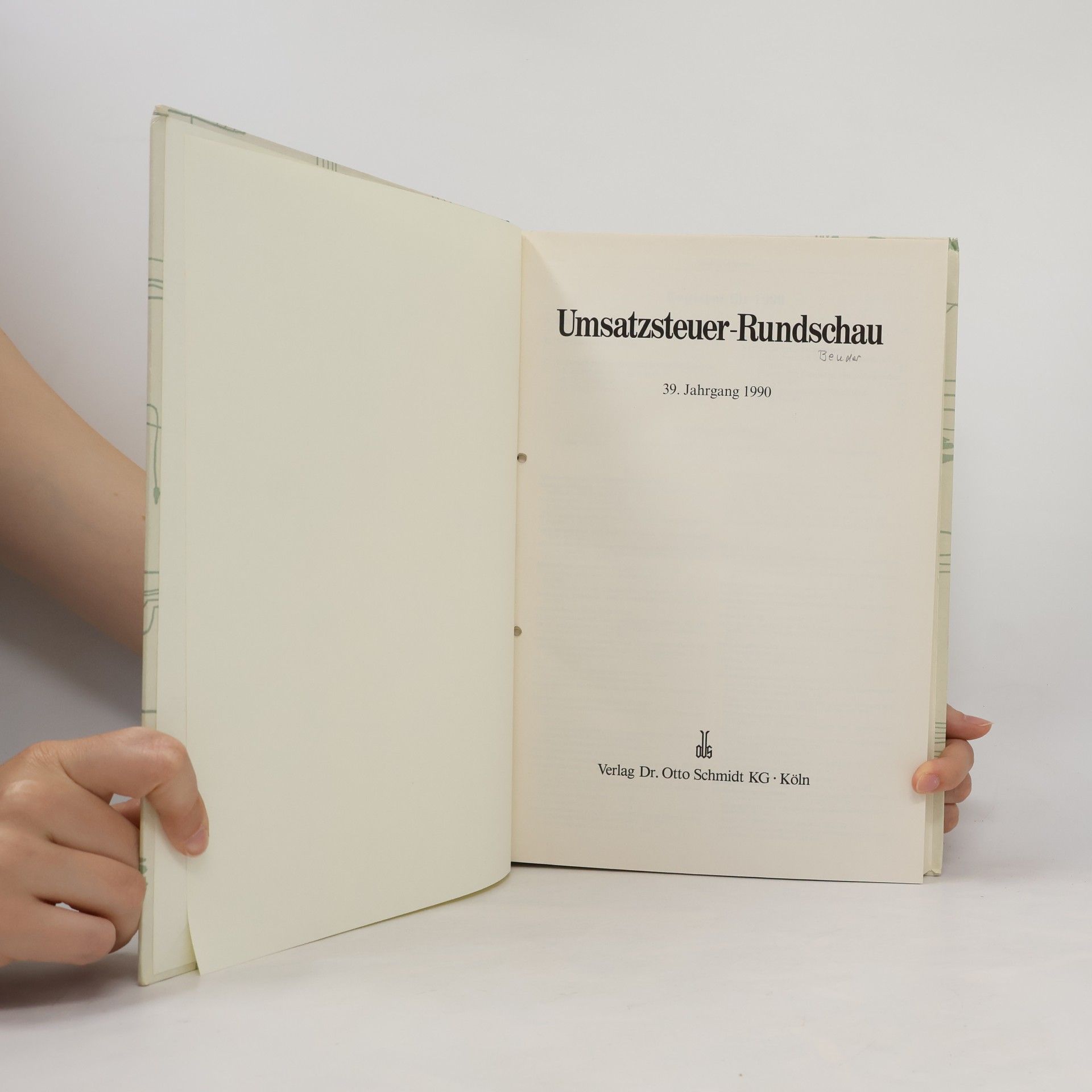 Autorenkollektiv Umsatzsteuer-Rundschau 39. Jahrgang 1990