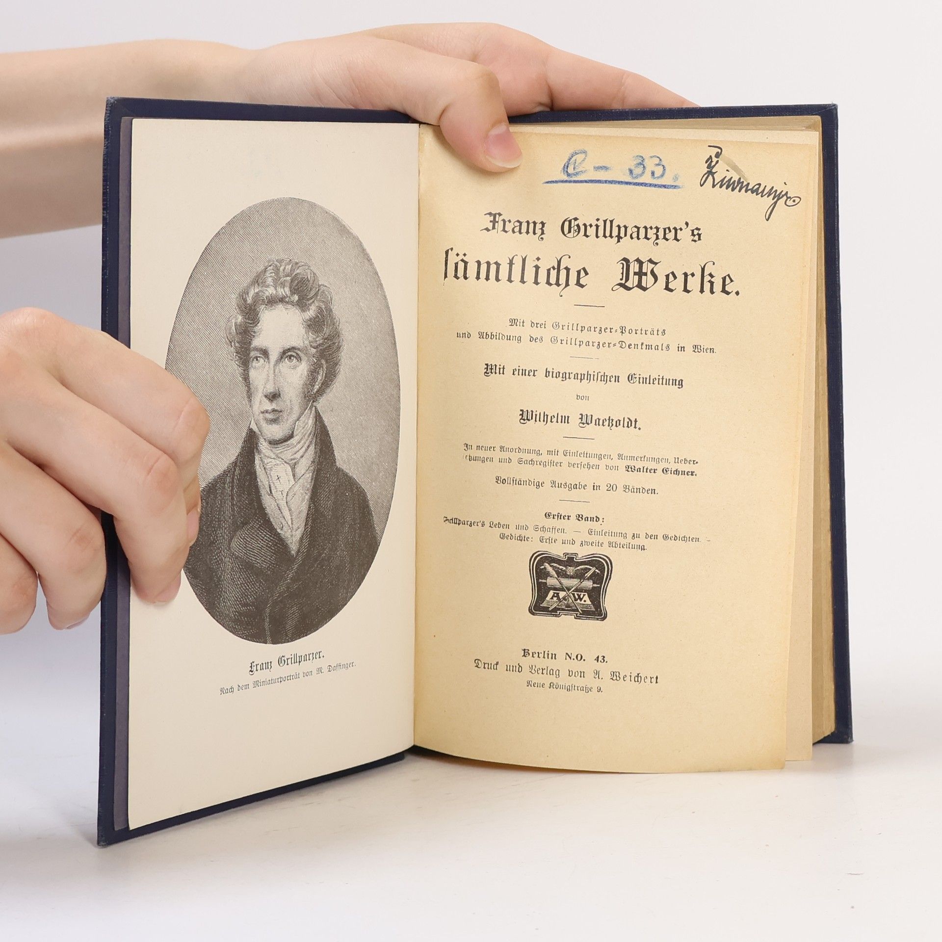 Franz Grillparzer Franz Grillparzer´s Sämtliche Werke