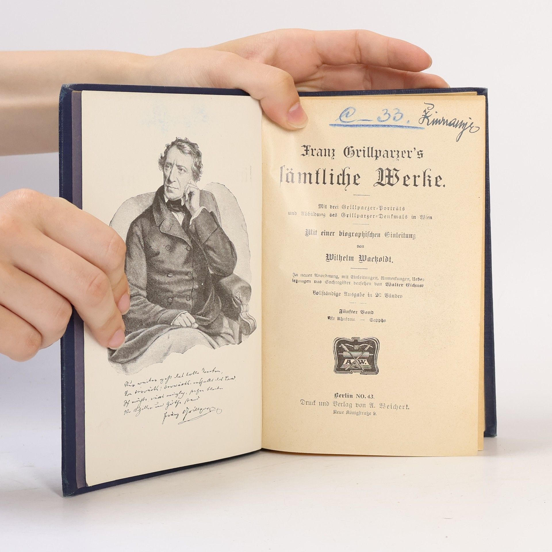 Franz Grillparzer Grillparzer's Sämtliche Werke 5
