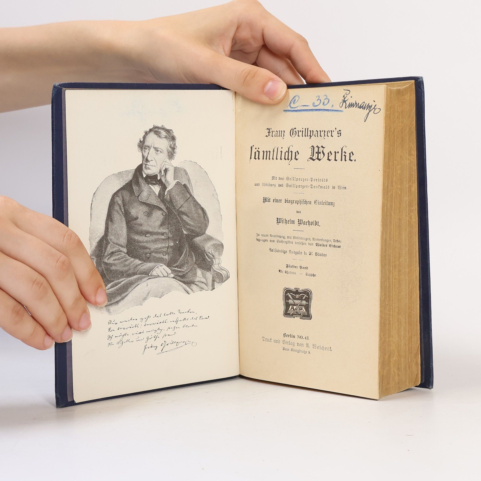 Franz Grillparzer Grillparzer's Sämtliche Werke 5
