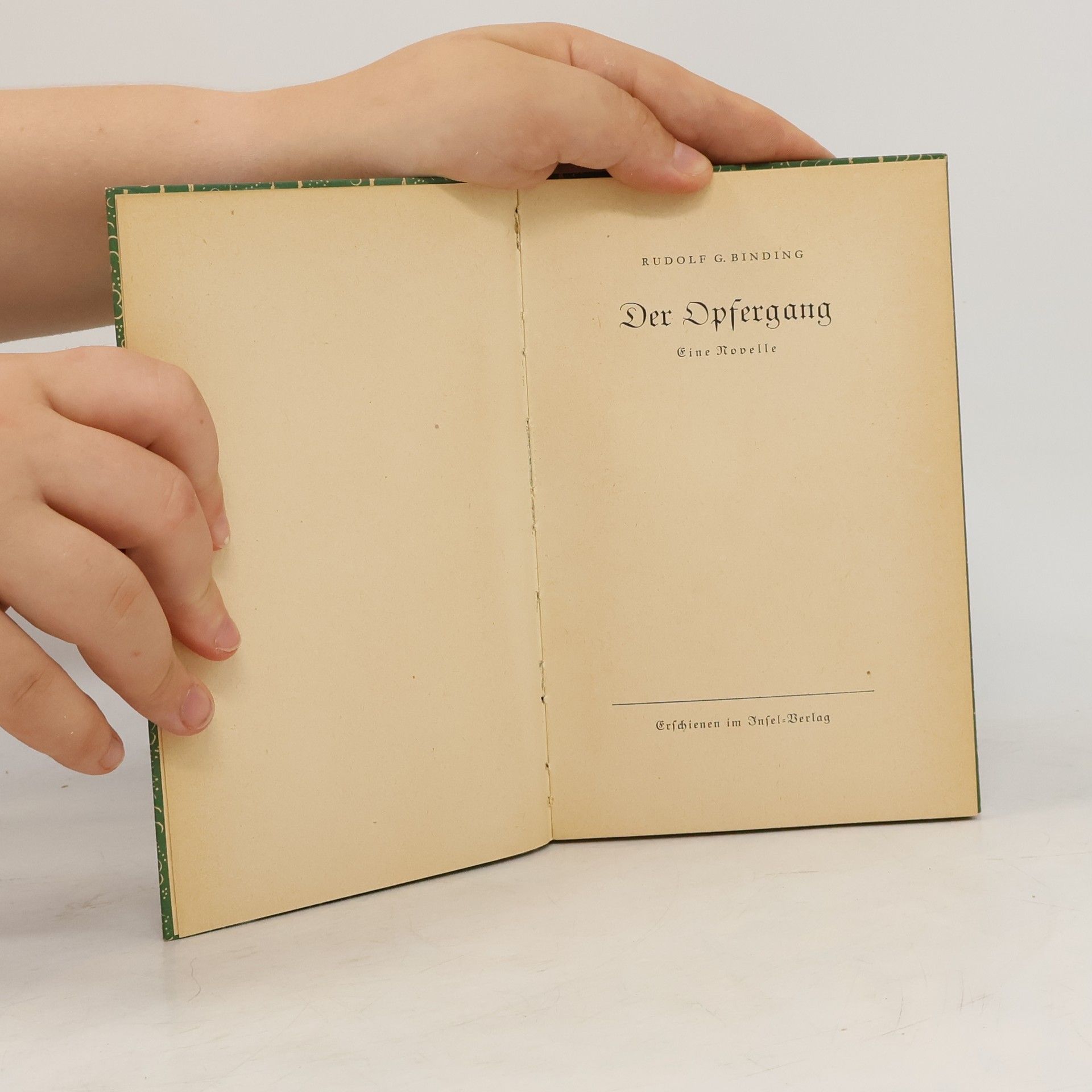 Rudolf Georg Binding Der Opfergang