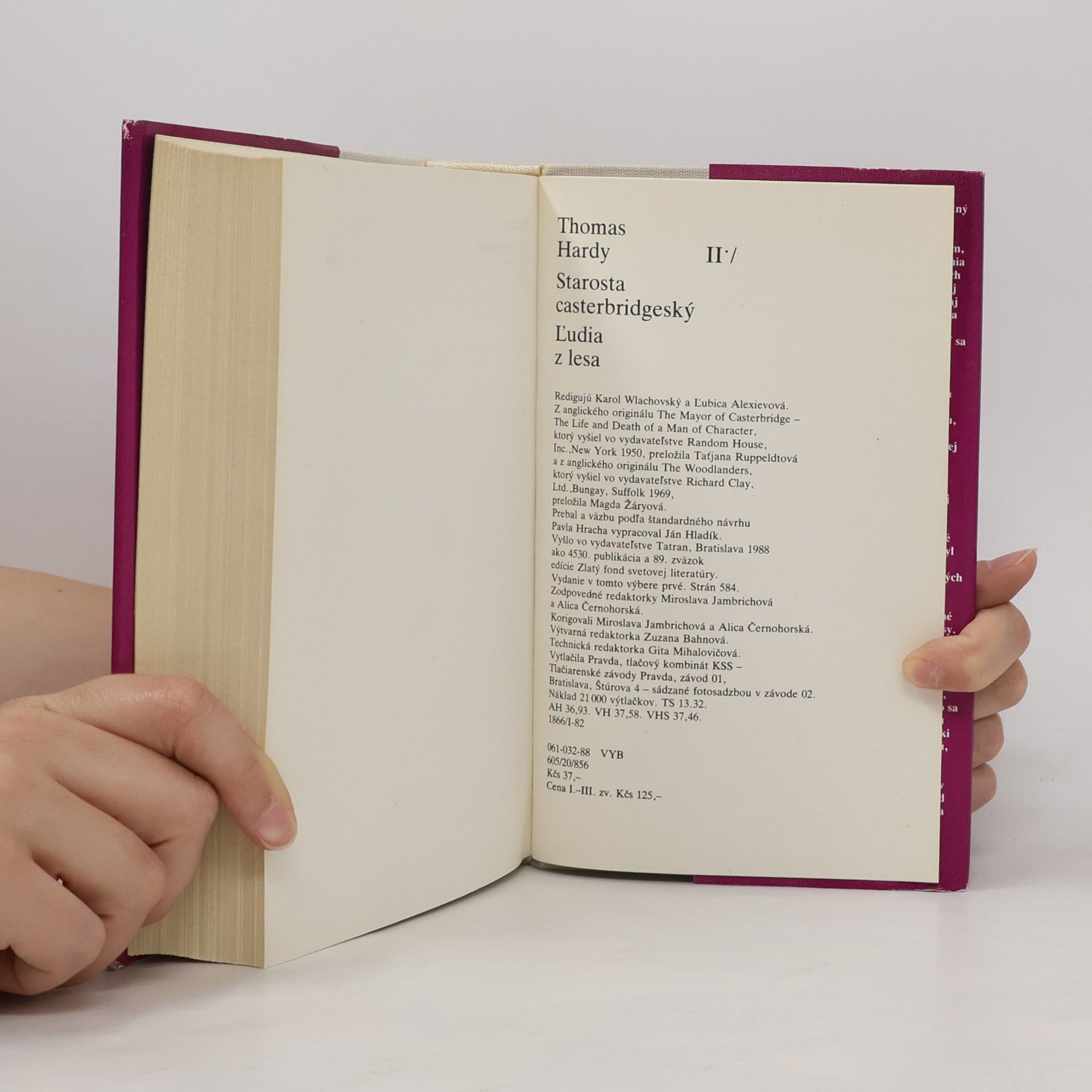 Thomas Hardy Starosta casterbridgeský. Ľudia z lesa