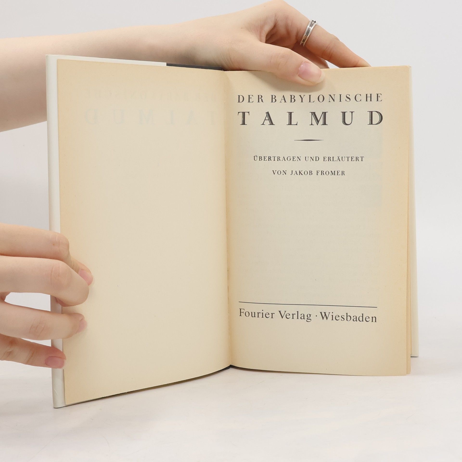Jakob Fromer Der Babylonische Talmud