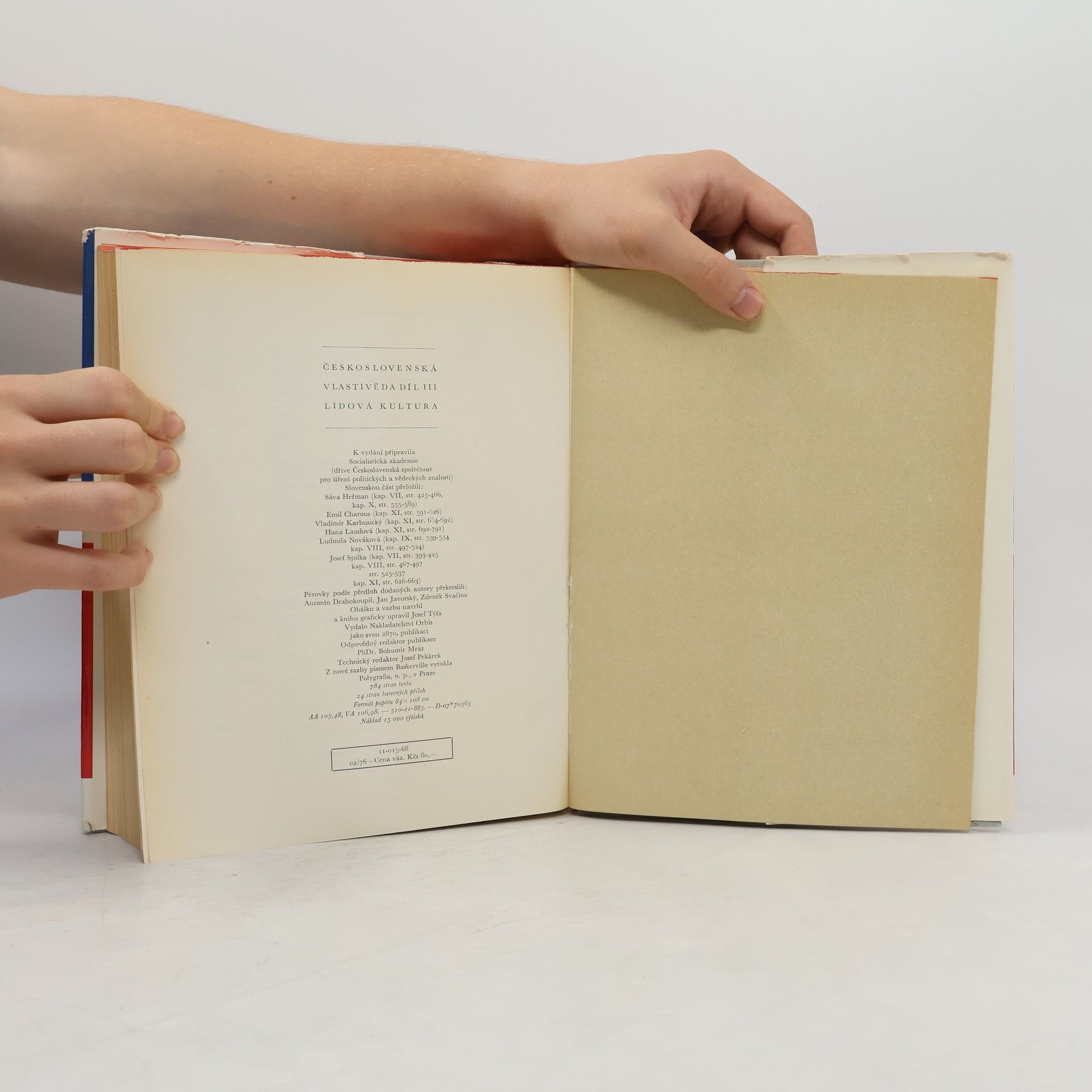 Collectif d'auteurs Československá vlastivěda díl III. Lidová kultura