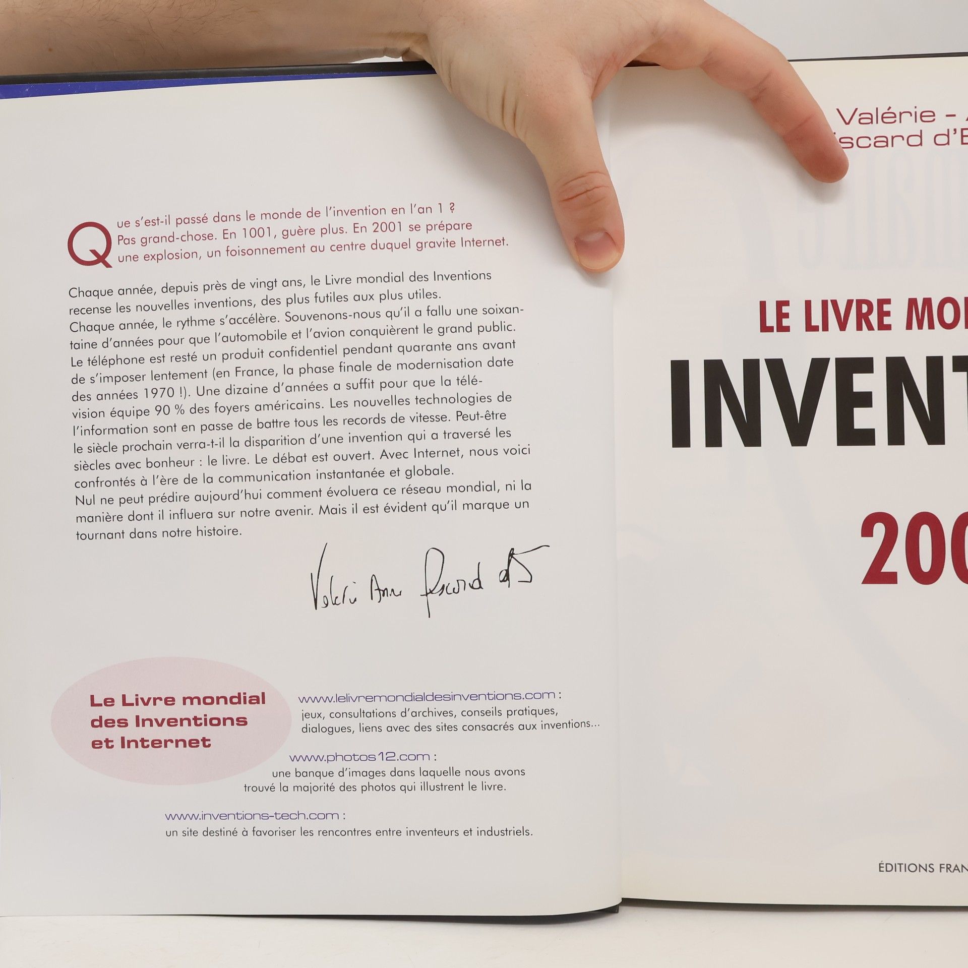 Valérie-Anne Giscard d'Estaing Le Livre mondial des inventions