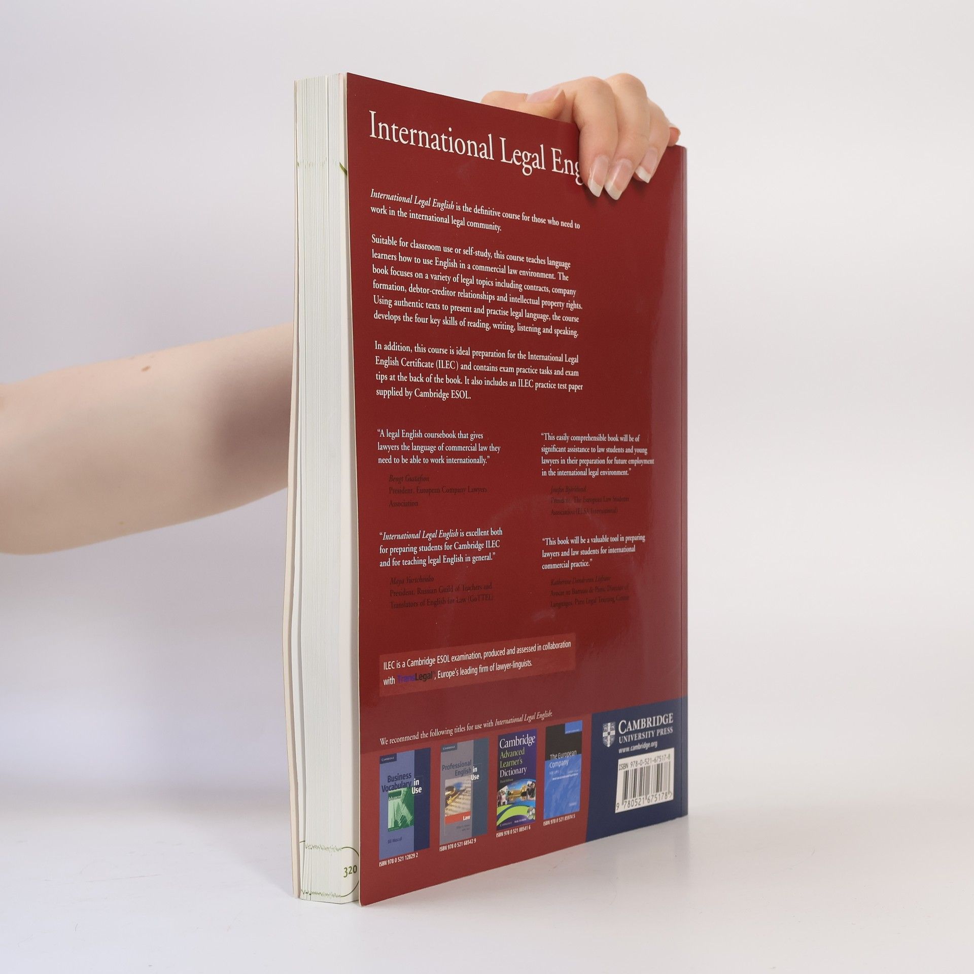 Amy Krois-Lindner International legal English : a course for classroom or self-study use : [suitable preparation for the International legal English certificate (ILEC)]