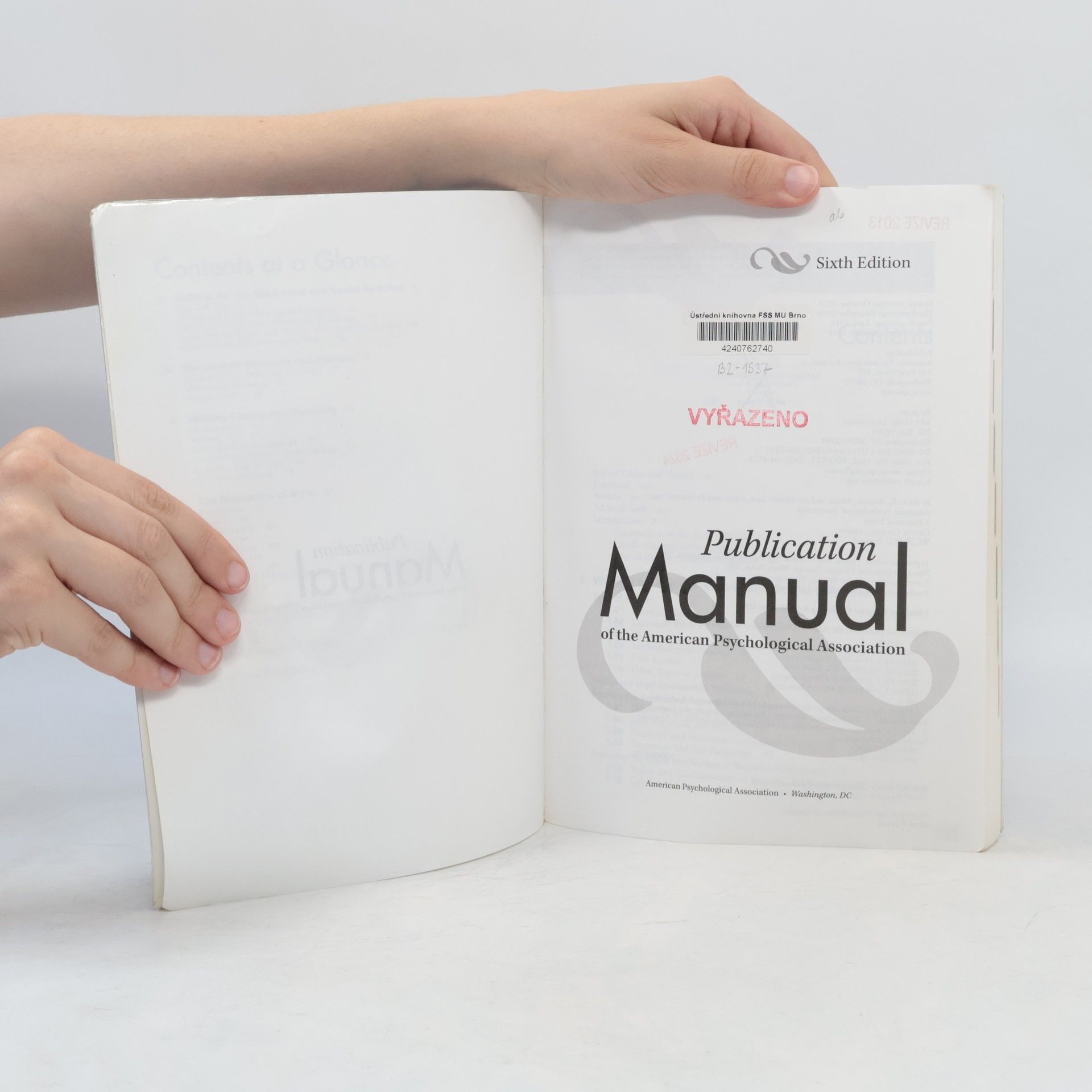 American Psychological Association Publication Manual of the American Psychological Association (Sixth Edition)