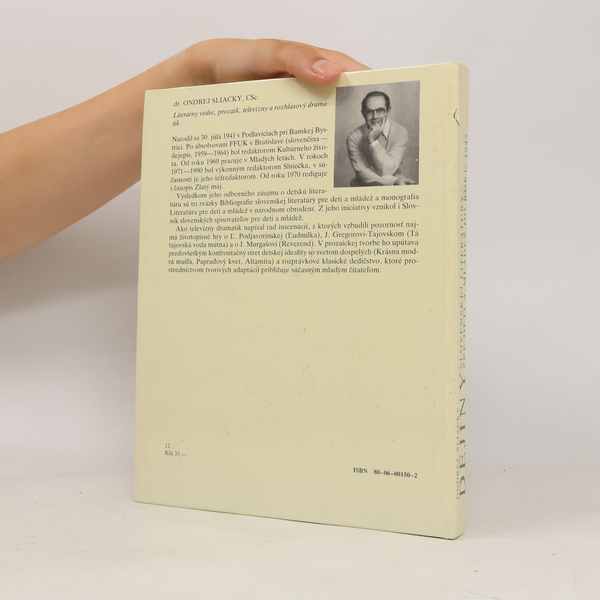 Ondrej Sliacky Dejiny slovenskej literatúry pre deti a mládež do roku 1945