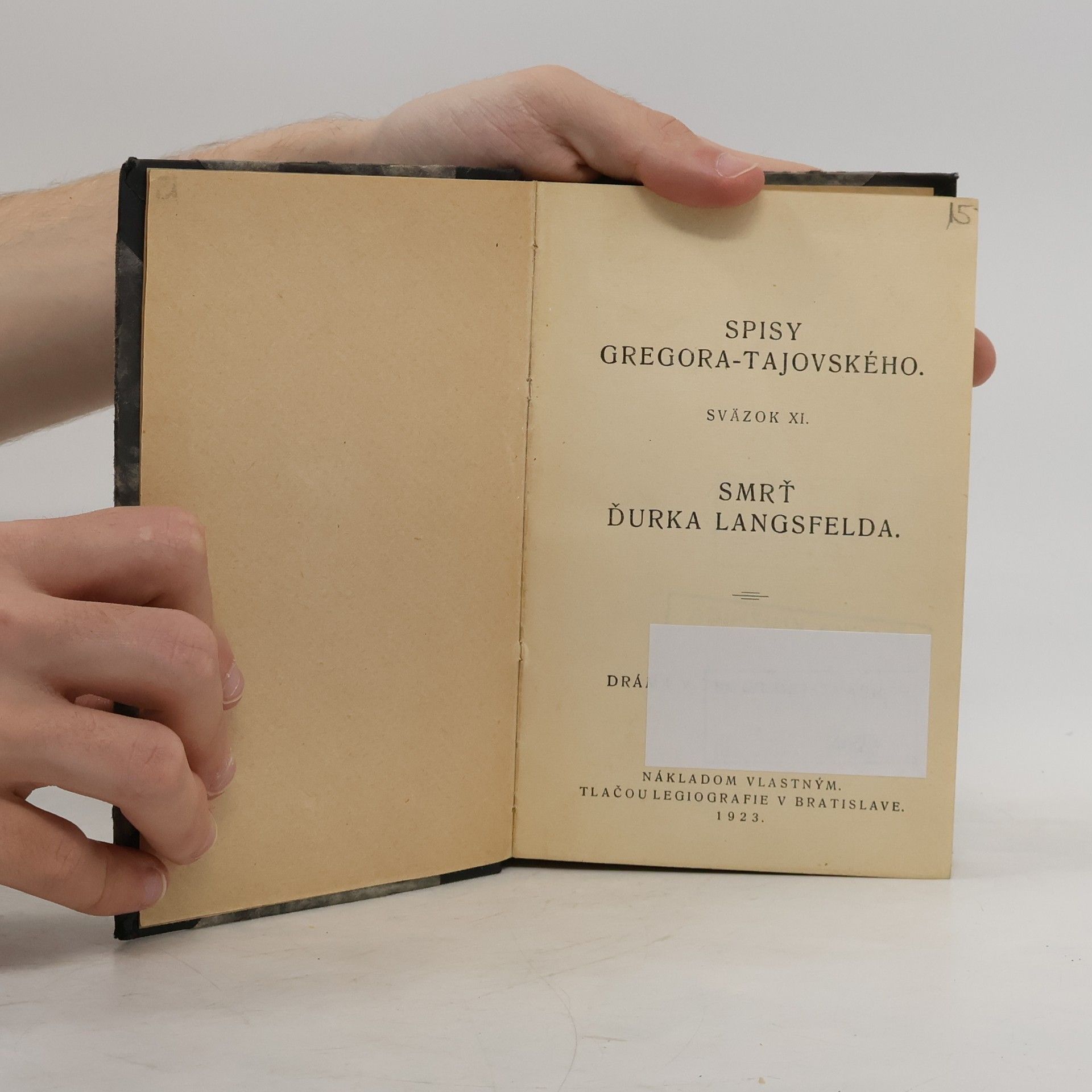 Jozef Gregor Tajovský Spisy Gregora-Tajovského XI. Smrť Ďurka Langsfelda