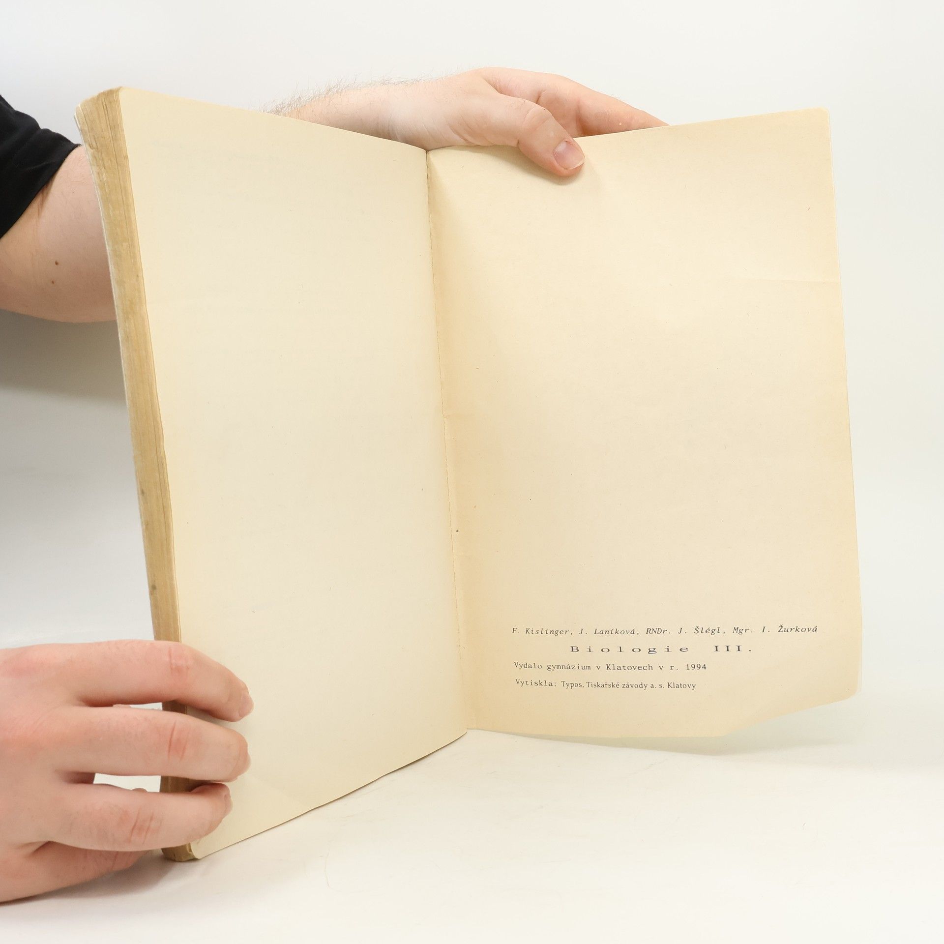 František Kislinger Biologie III. Základy biologie člověka