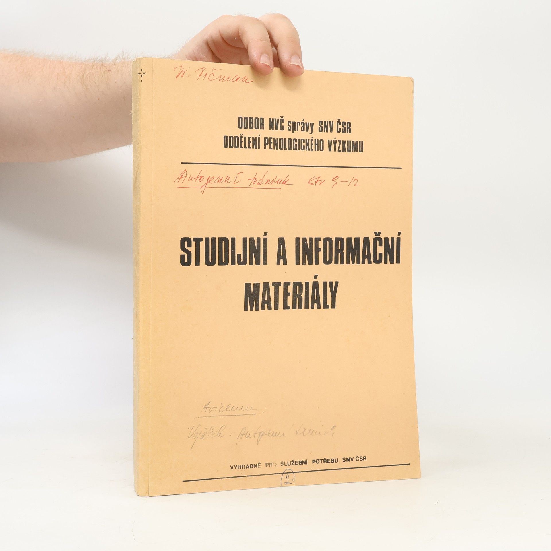 Soňa Hermochová Studijní a informační materiály. Sociálně psychologický výcvik 2
